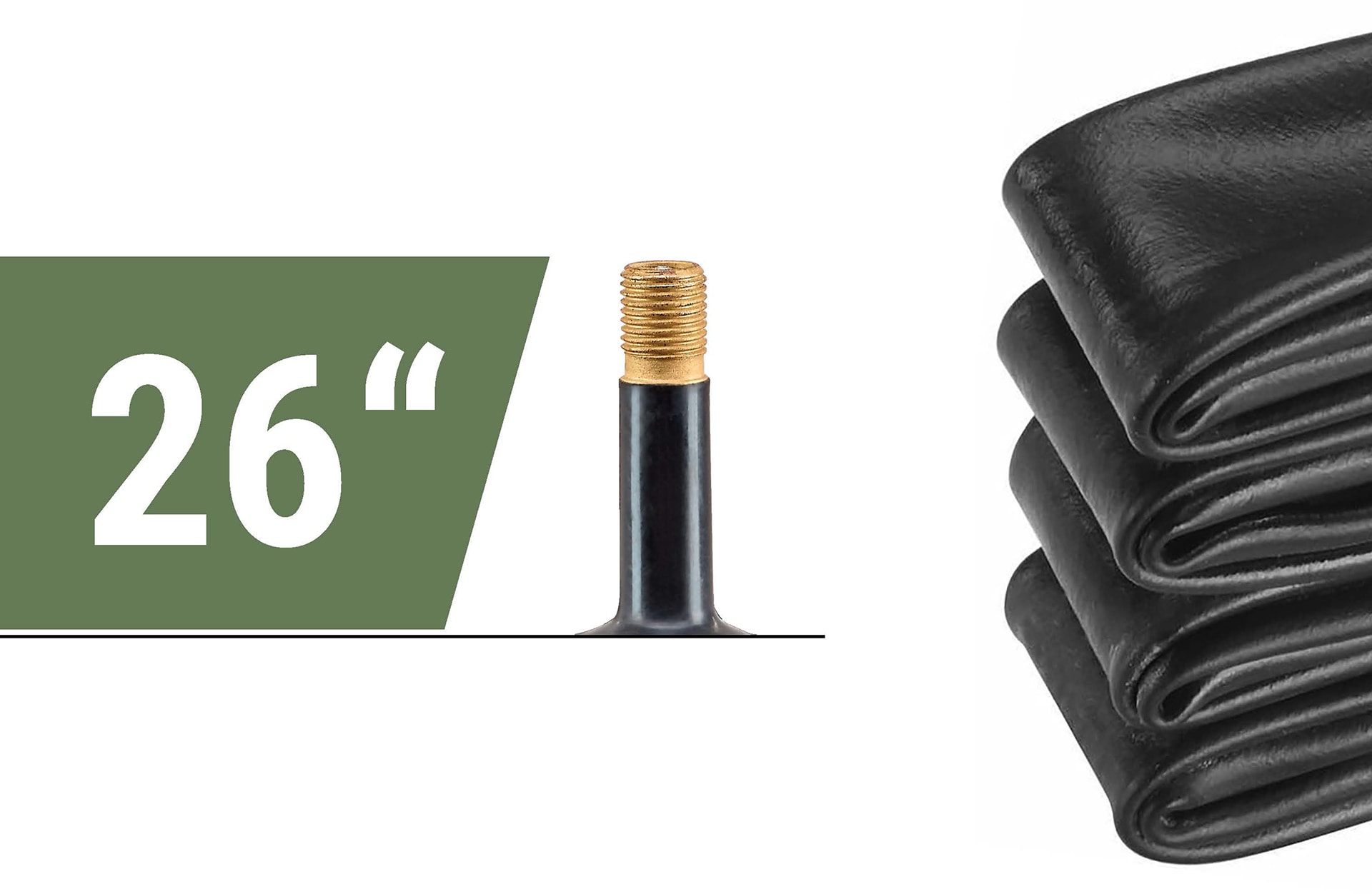 Fahrradschlauch 26" x 1.75 - 2.125, Autoventil - Bild 1