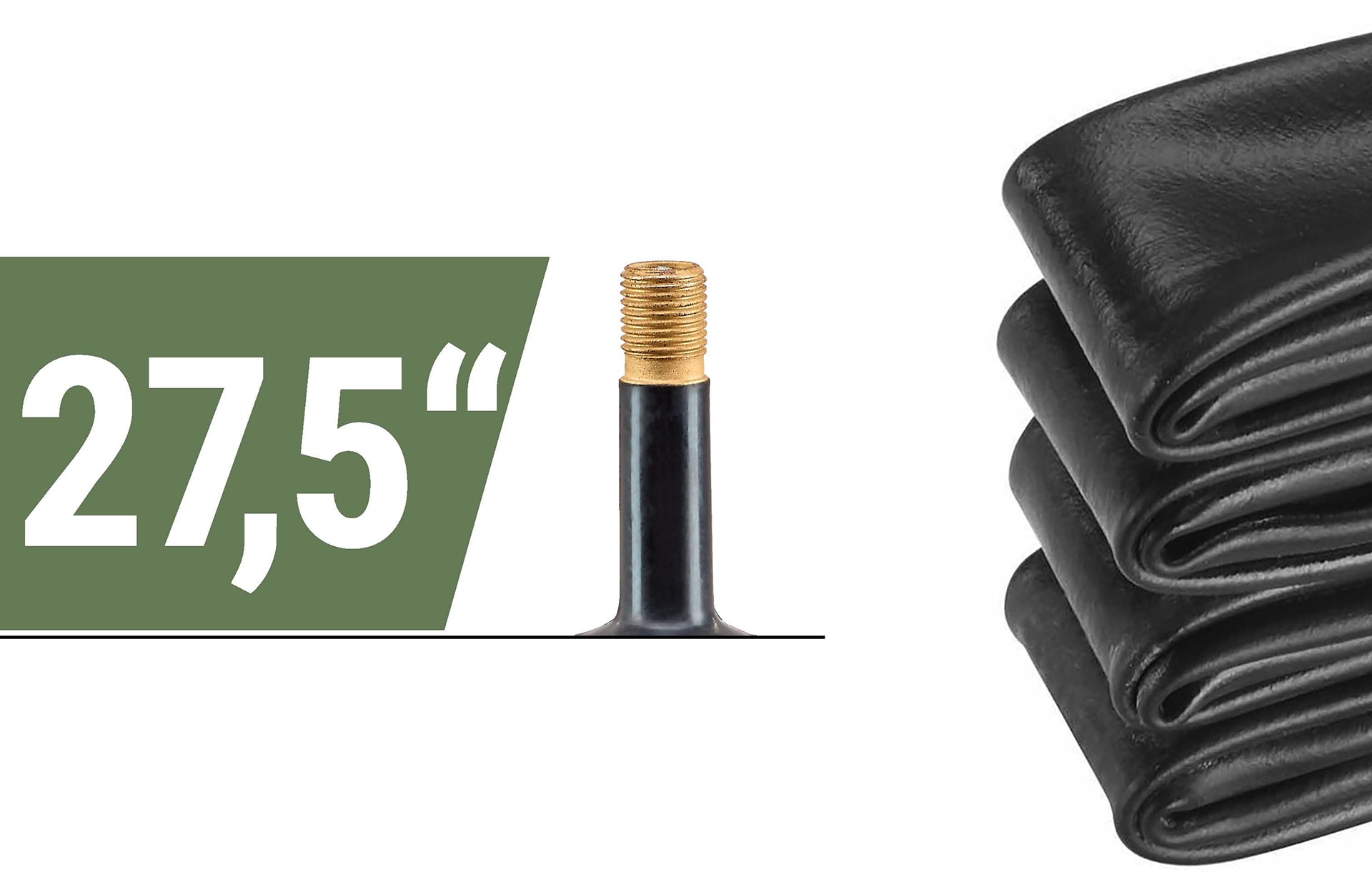 Fahrrasdschlauch 27.5" x 1.90 - 2.25, Autoventil - Bild 1