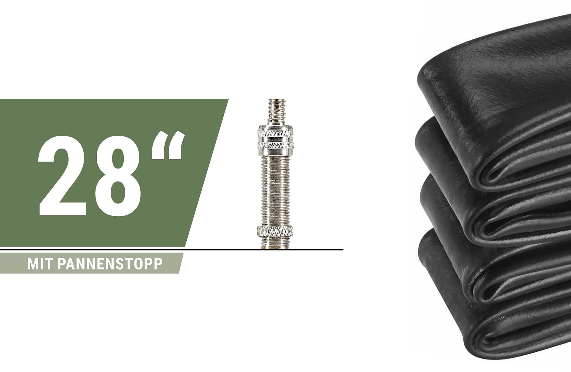 Fahrradschlauch 28" x 1.75 - 2.00, Dunlopventil, mit Pannenstopp - Bild 1