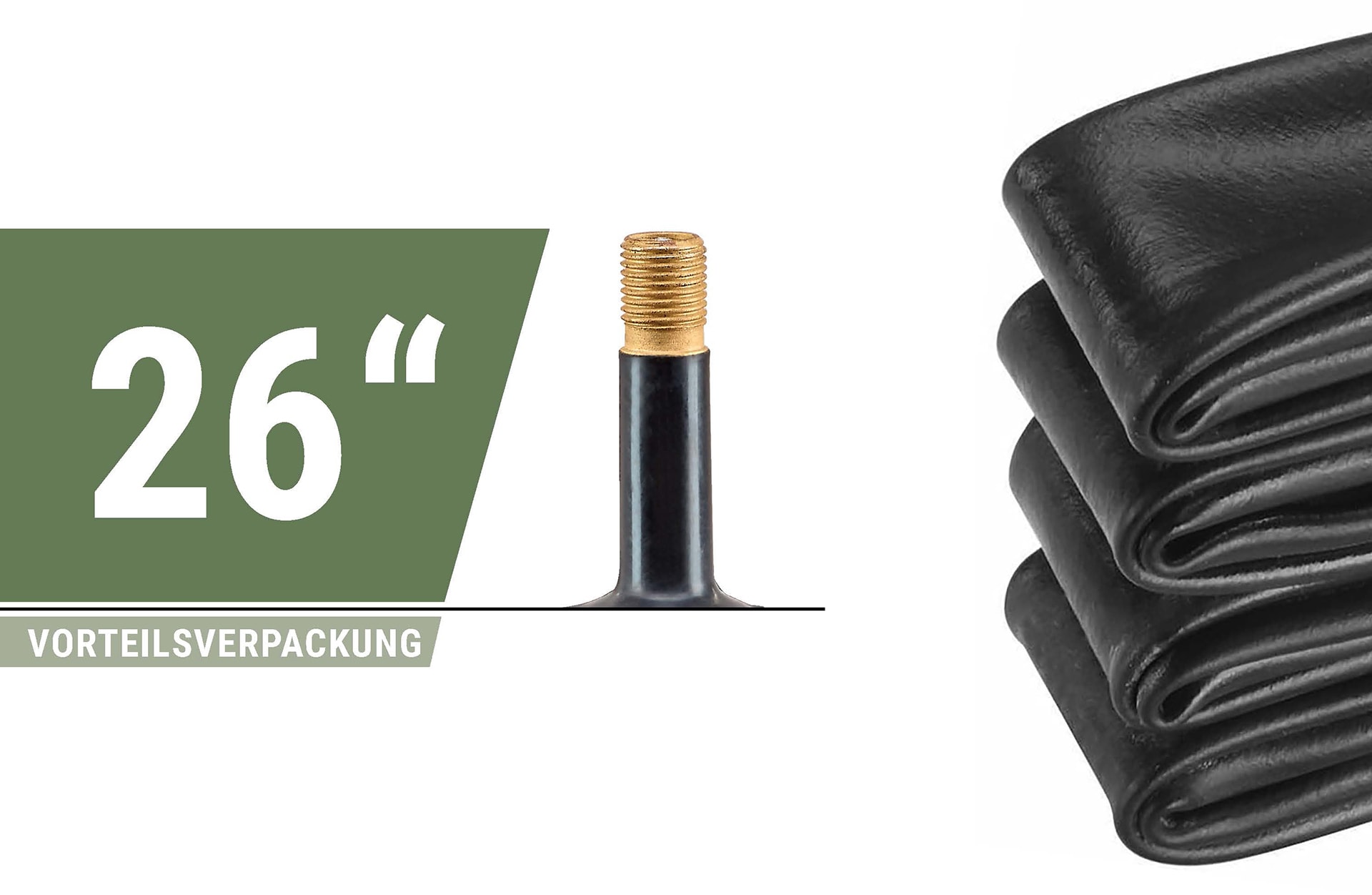 Fahrradschlauch 26" x 1.75 - 2.125, Dunlopventil - Bild 1