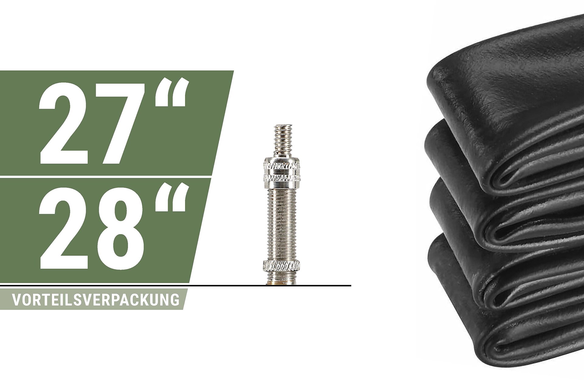 Gruppenschlauch 27" x 1 1/8 - 28" x 1.50, Autoventil - Bild 1