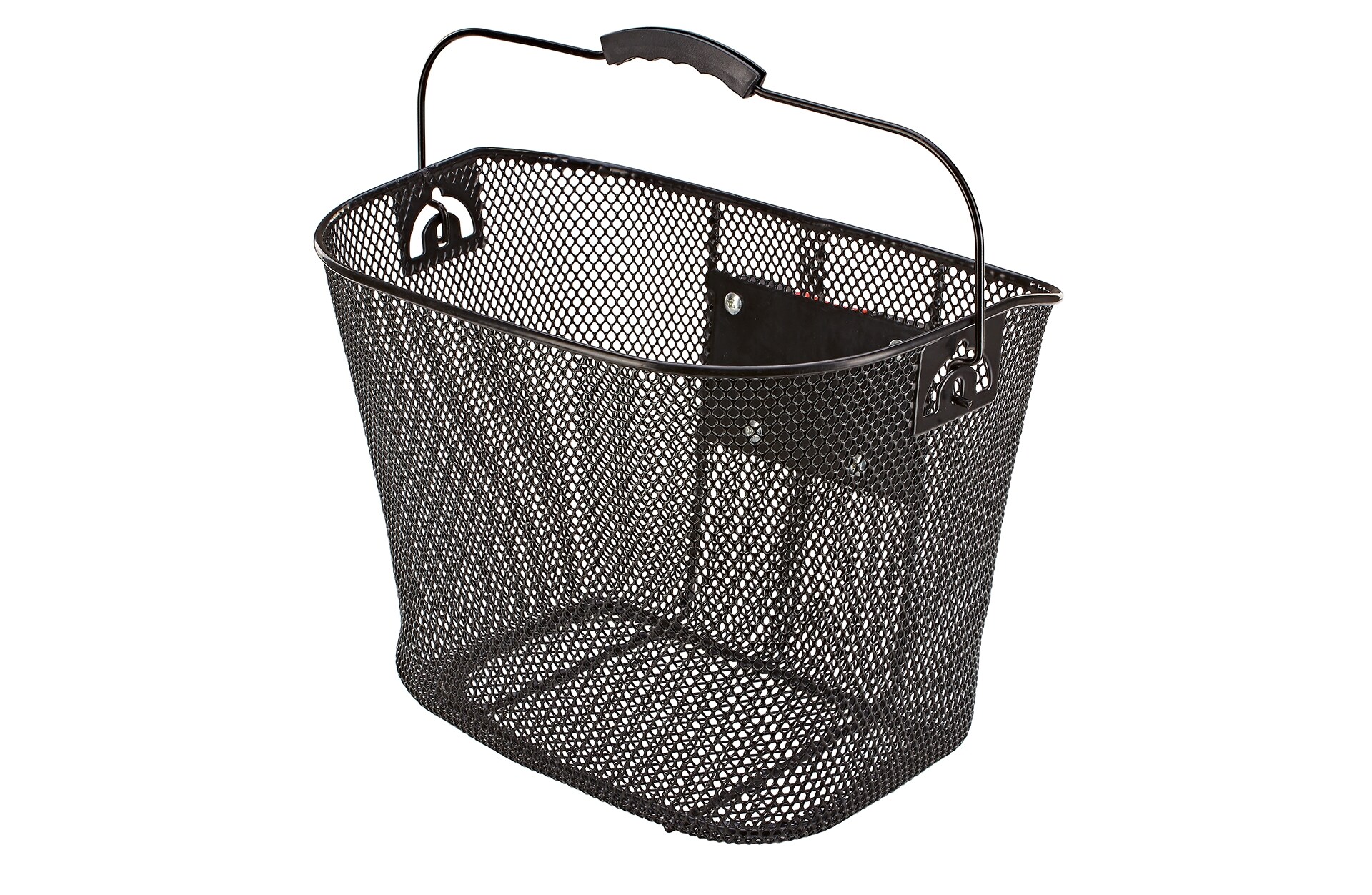 Fahrradkorb, engmaschiges Wabengitter, Quick-Release Lenkerkorb, E-Bike geeignet, mit Tragegriff, PE-Kunststoffbeschichtet, Farbe: schwarz - Bild 1