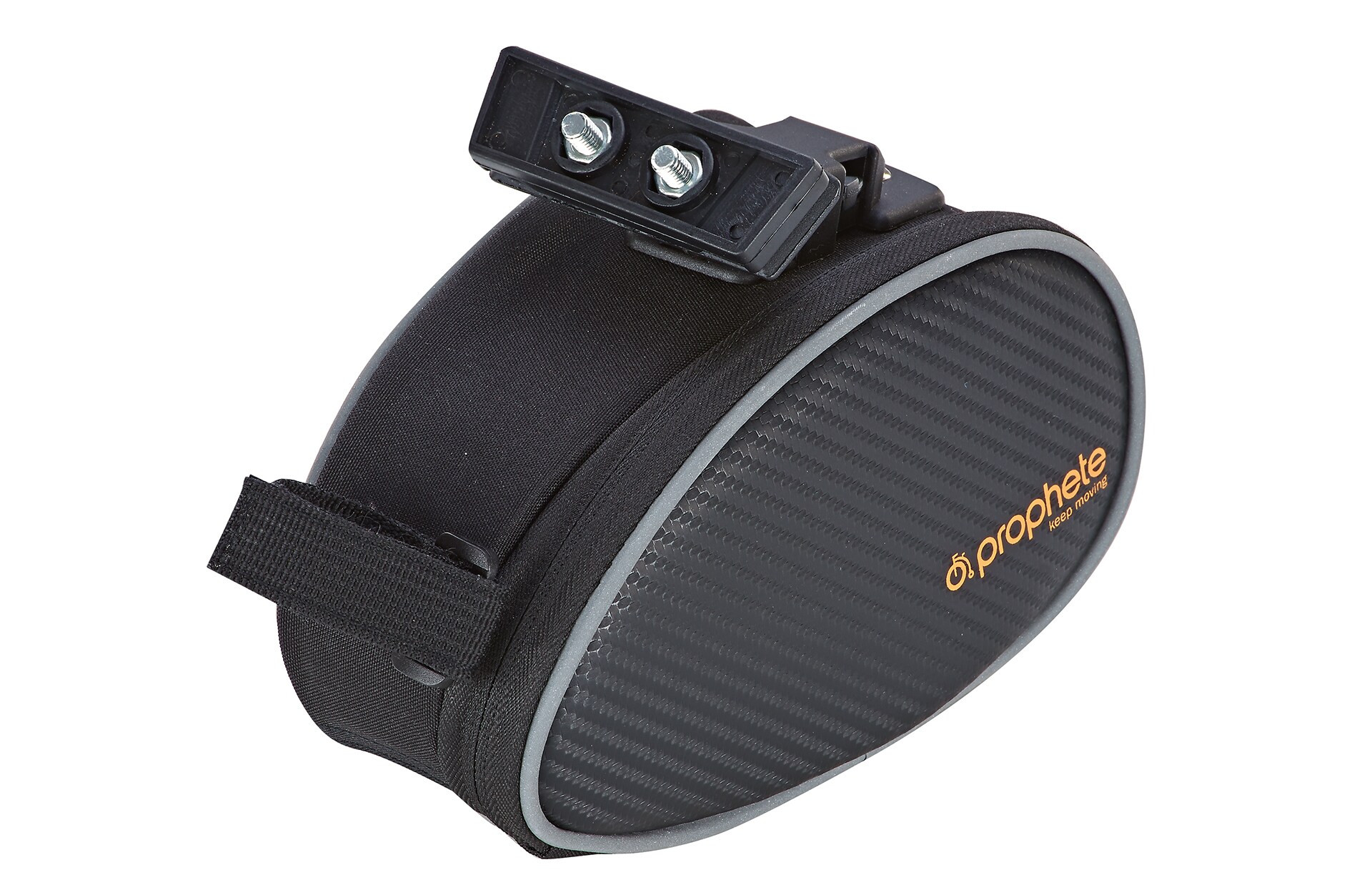 Satteltasche, Montage mittels Clip, wasserabweisend, reflektierende Elemente, Volumen: 1 Liter, Farbe: schwarz - Bild 1