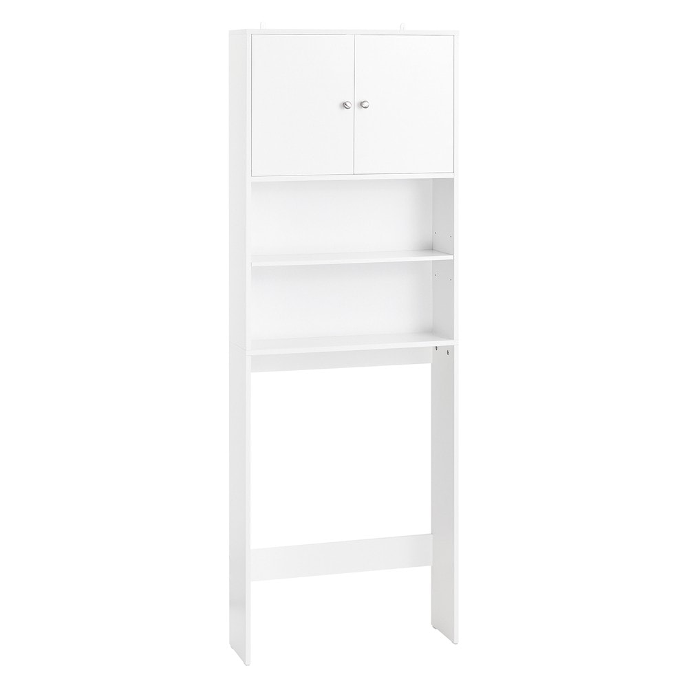 SoBuy Badezimmerschrank mit 2 T&uuml;ren Wei&szlig; 65x20x182cm Minimalistisch - Bild 1