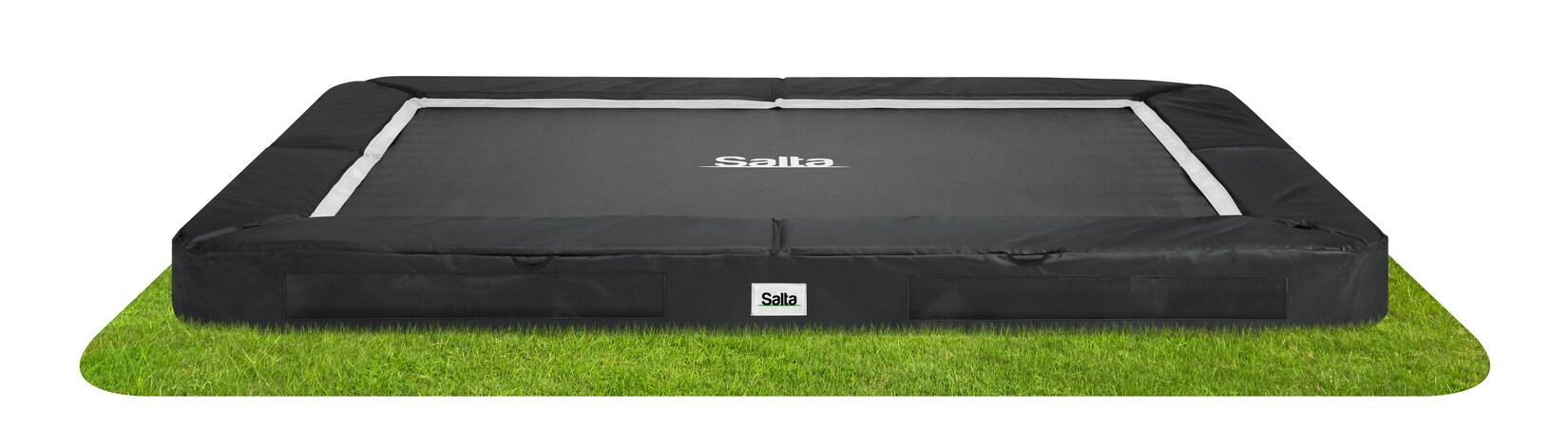 Salta Bodentrampolin Premium Ground Sports - rechteckig - 305 x 214 cm - Schwarz