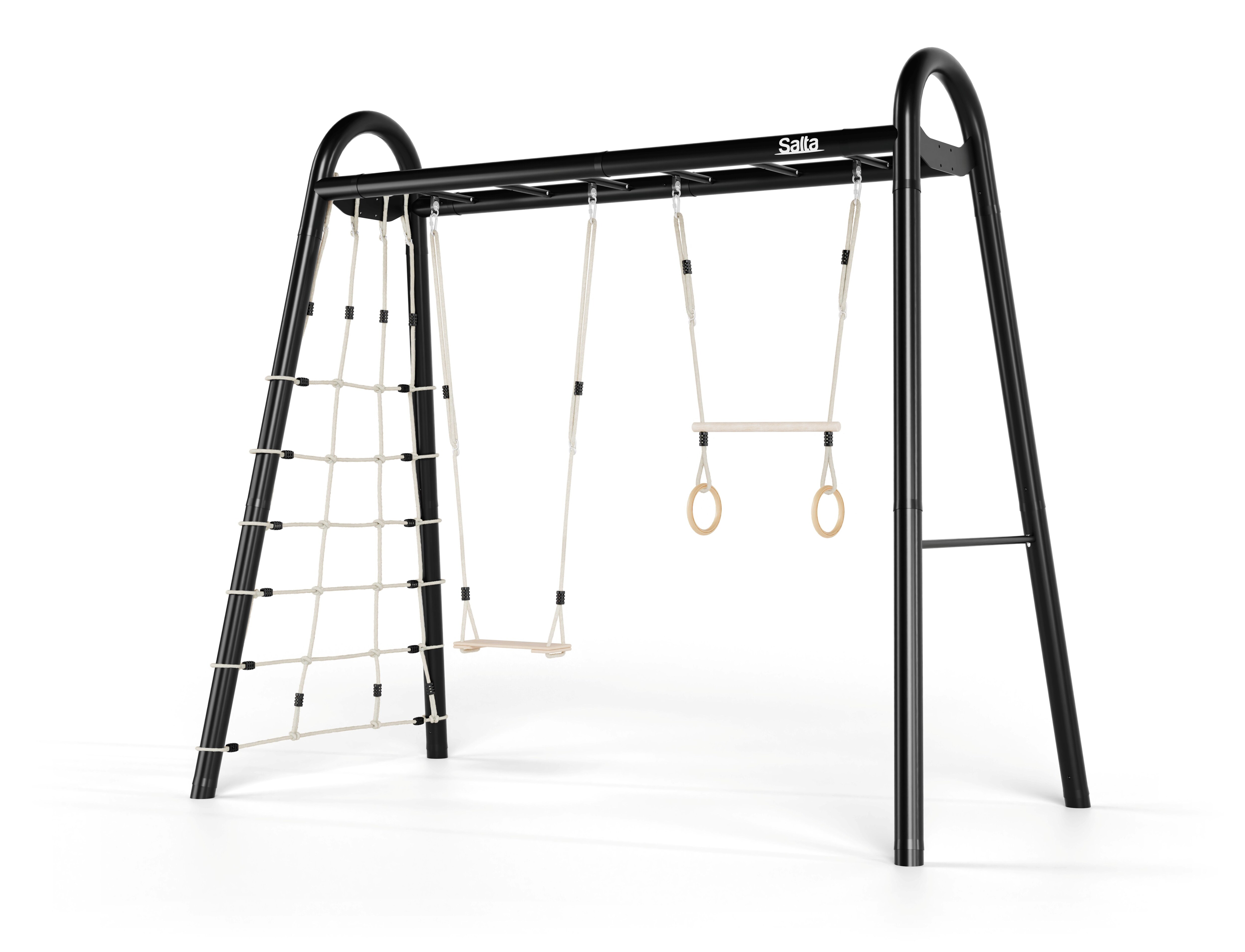 Salta PlayFit Kletterger&uuml;st - L - Set 1 - 260x150x245 cm
Inkl. Kletterstange, Schaukel, Trapez mit Ringen und Kletternetz - Bild 1