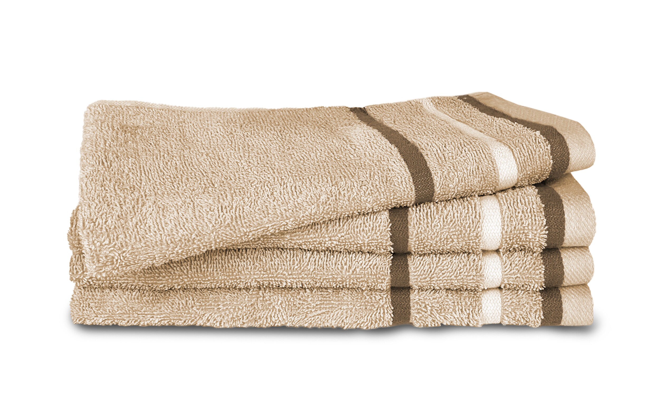 Dekor Frottier G&auml;stet&uuml;cher 4er-Pack, Beige 30x50cm - Bild 1