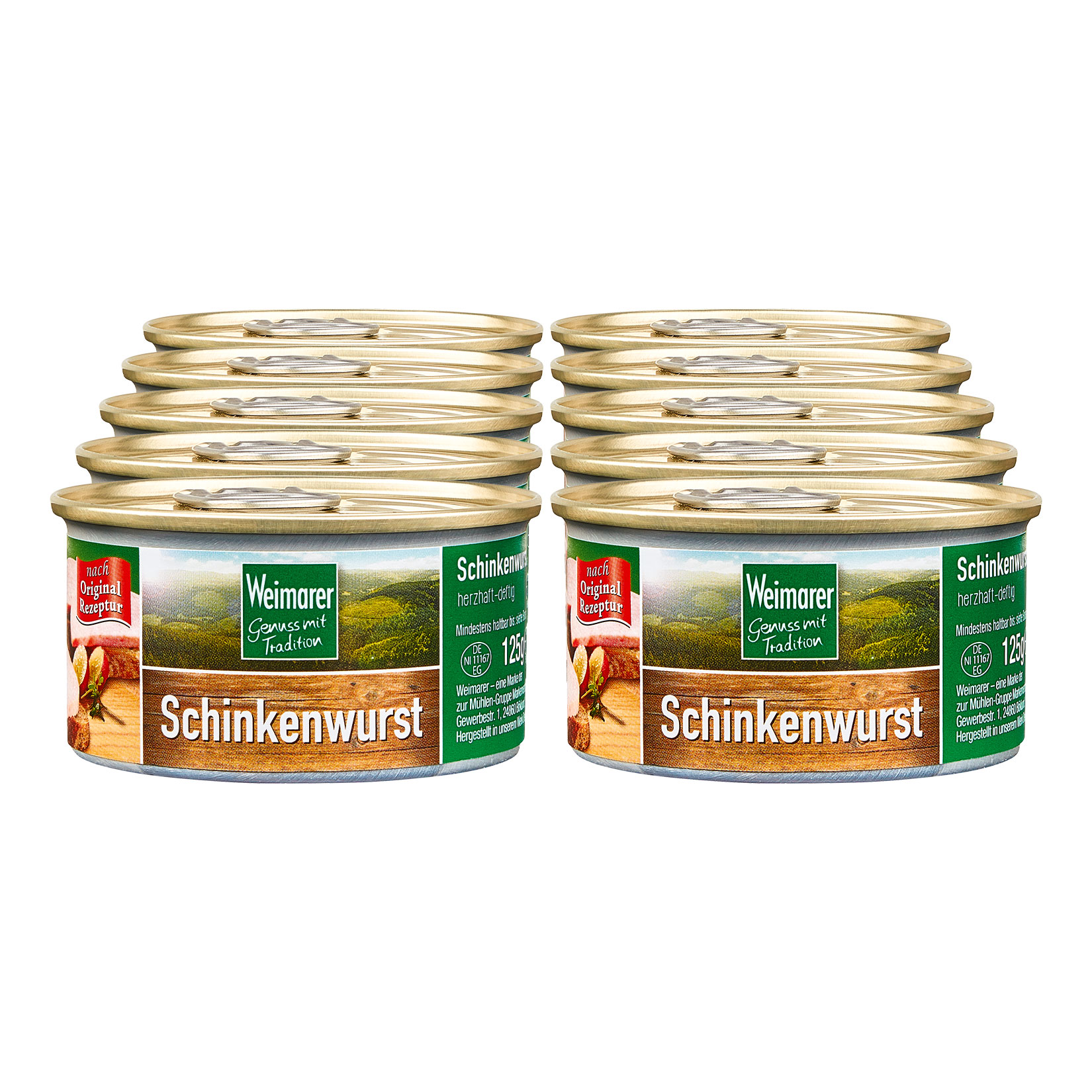 Weimarer Th&uuml;ringer Schinkenwurst 125 g, 10er Pack - Bild 1