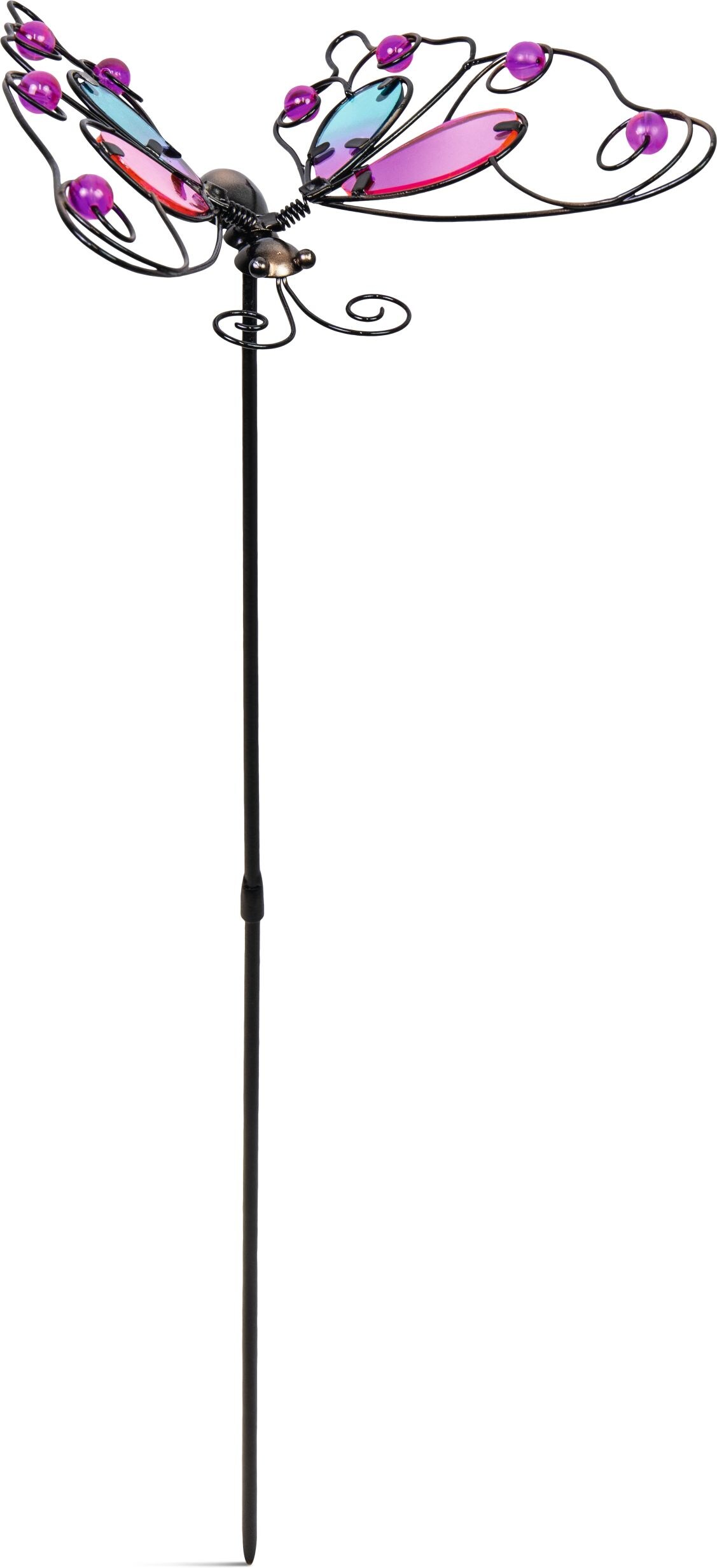 Metall Dekostecker, rosa/blau - Bild 1