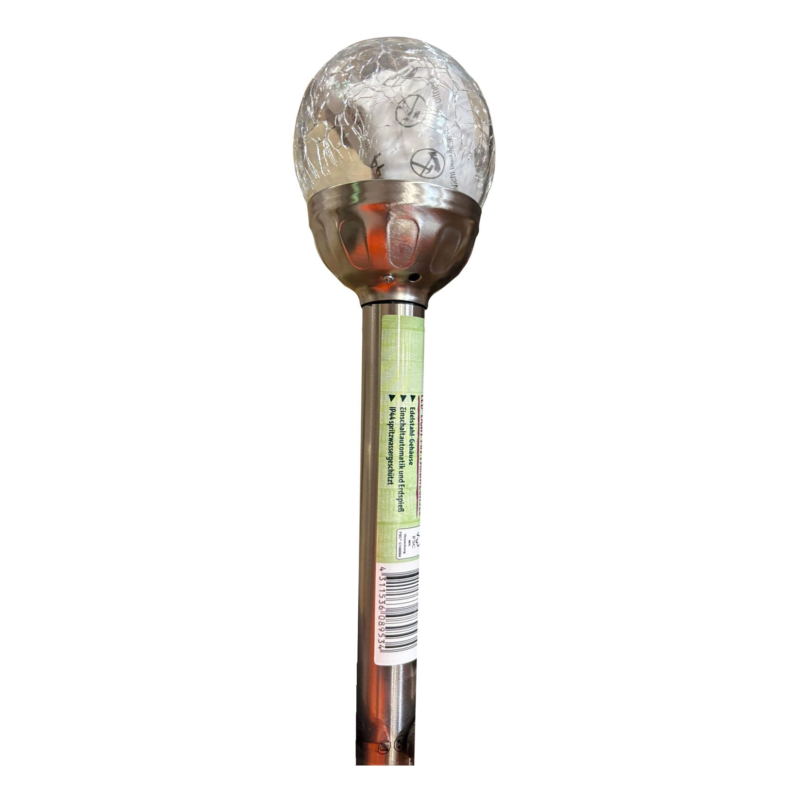 Solarleuchte cracked transparent RGB - Bild 1