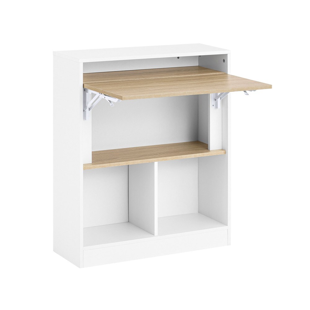 SoBuy Schreibtisch mit einer Tür Weiß 70x57x85cm Modern