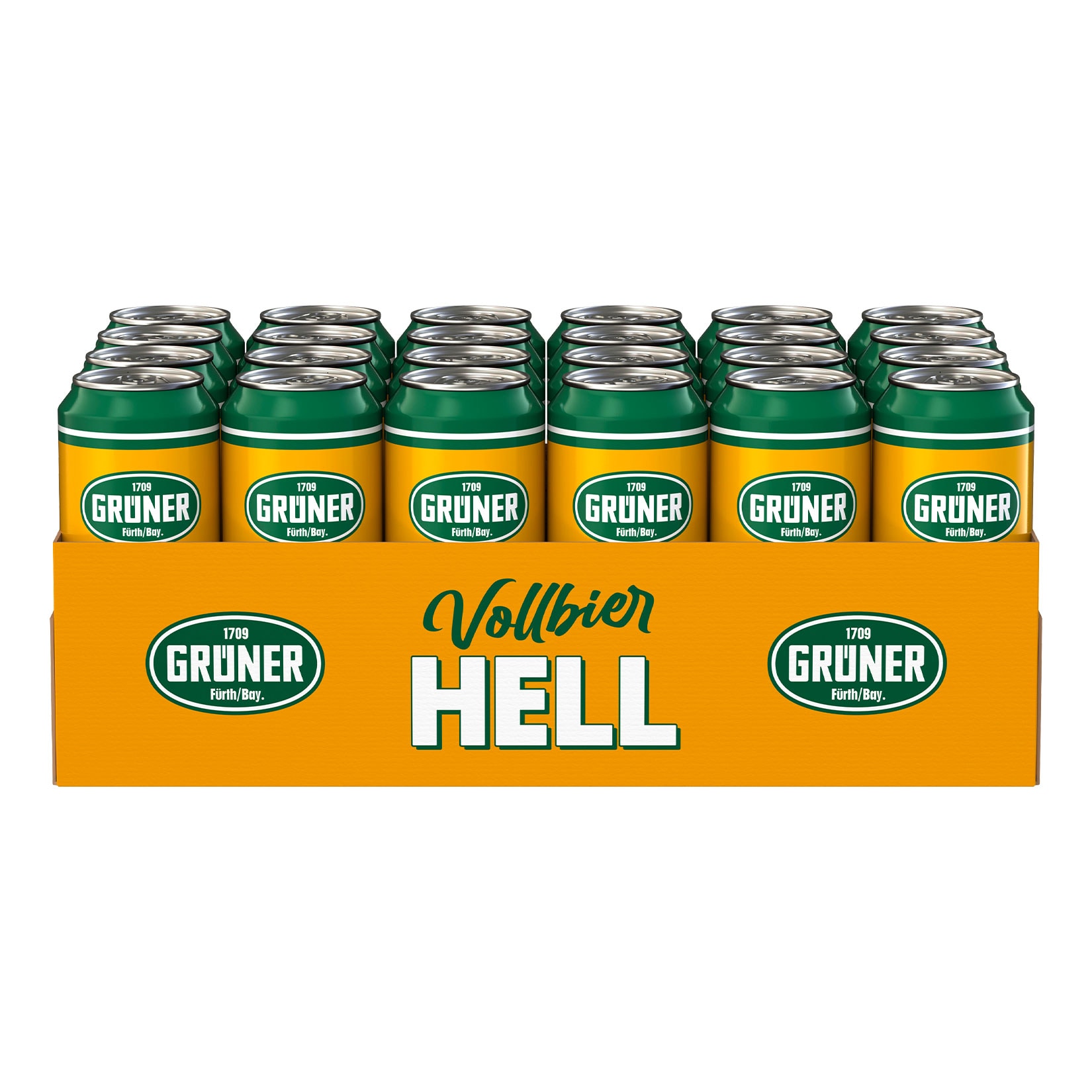 Gr&uuml;ner Vollbier Hell 4,9% vol. 0,5 Liter Dose, 24er Pack - Bild 1