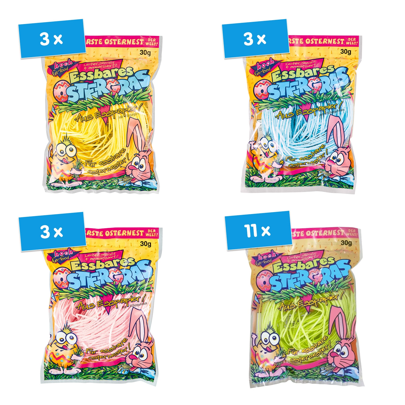 Hoch Essbares Ostergras 30 g, verschiedene Sorten, 20er Pack - Bild 1