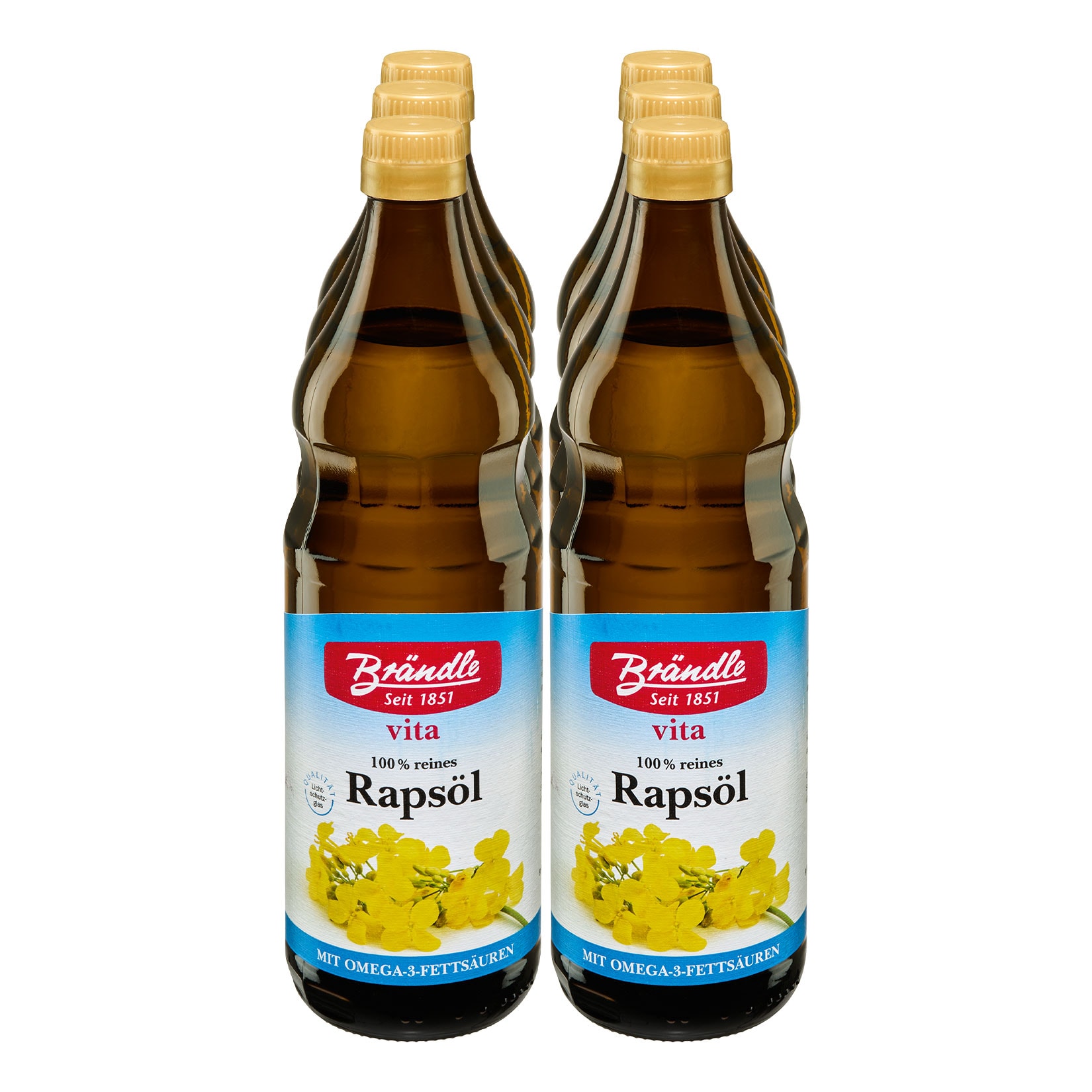 Br&auml;ndle vita-Raps&ouml;l 750 ml, 6er Pack - Bild 1