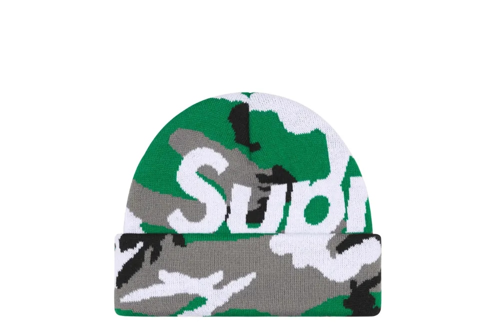Supreme Camo Big Logo Beanie Green Camo - Bild 1