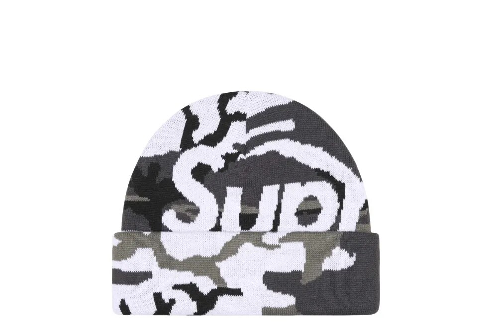 Supreme Camo Big Logo Beanie Snow Camo | 00199310000340