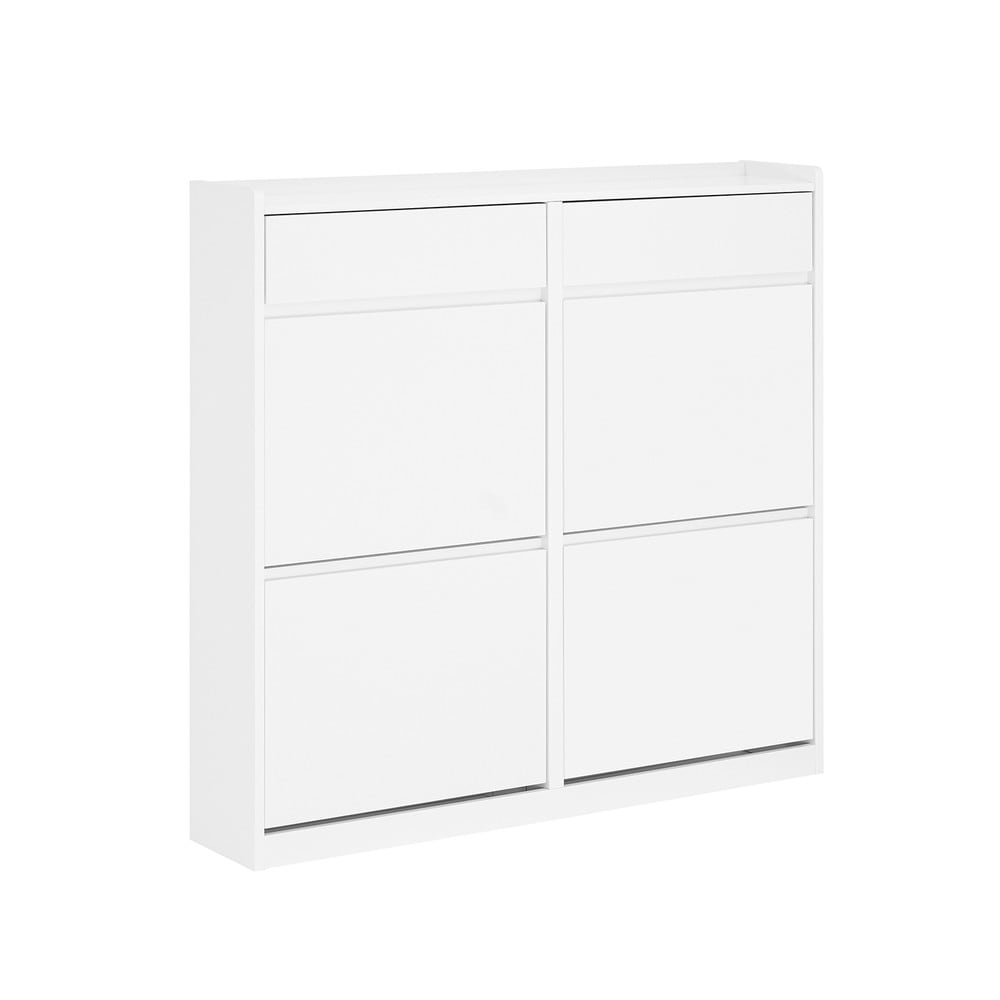 SoBuy Schuhschrank mit 6 T&uuml;ren Wei&szlig; 98x19x95cm Minimalistisch - Bild 1
