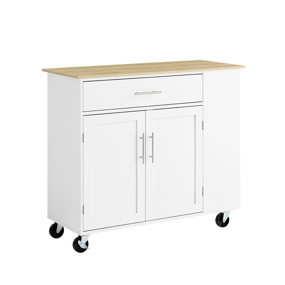 SoBuy Kücheninsel mit 1 Schublade Weiß 99x40x85cm Modern | 04251388643334