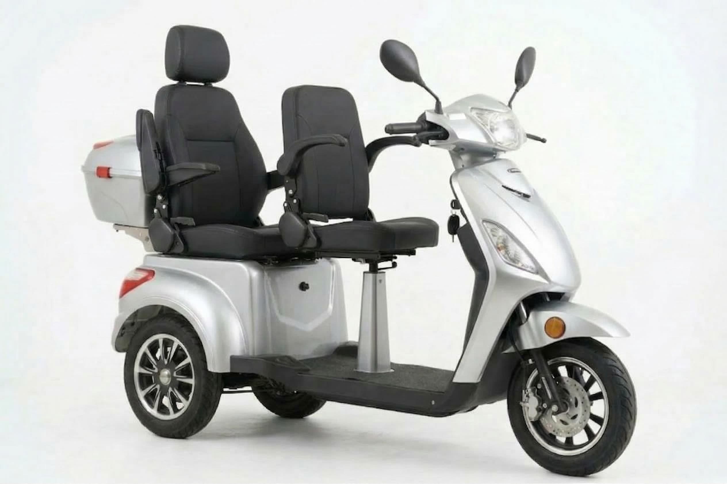 ECONELO E-Seniorenmobil Billy 2.0, Blei-Akku, 3-Rad, 60V, 1000 Watt, gro&szlig; Sitz, Silber - Bild 1