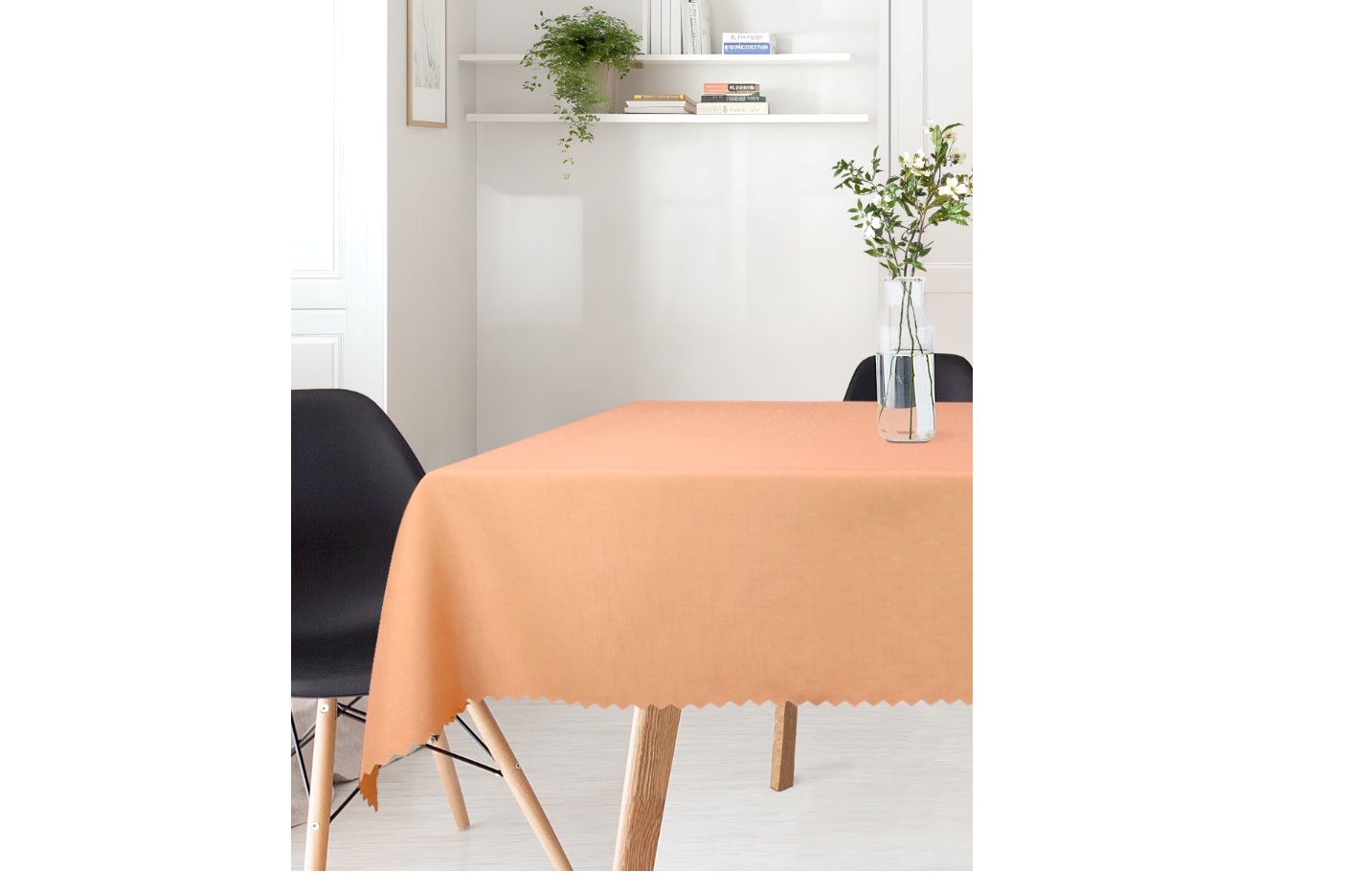 Dekor Tischdecke Uni - 130x160cm pfirsich - Bild 1