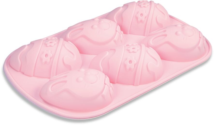 Backform Silikon Muffin Eier rosa