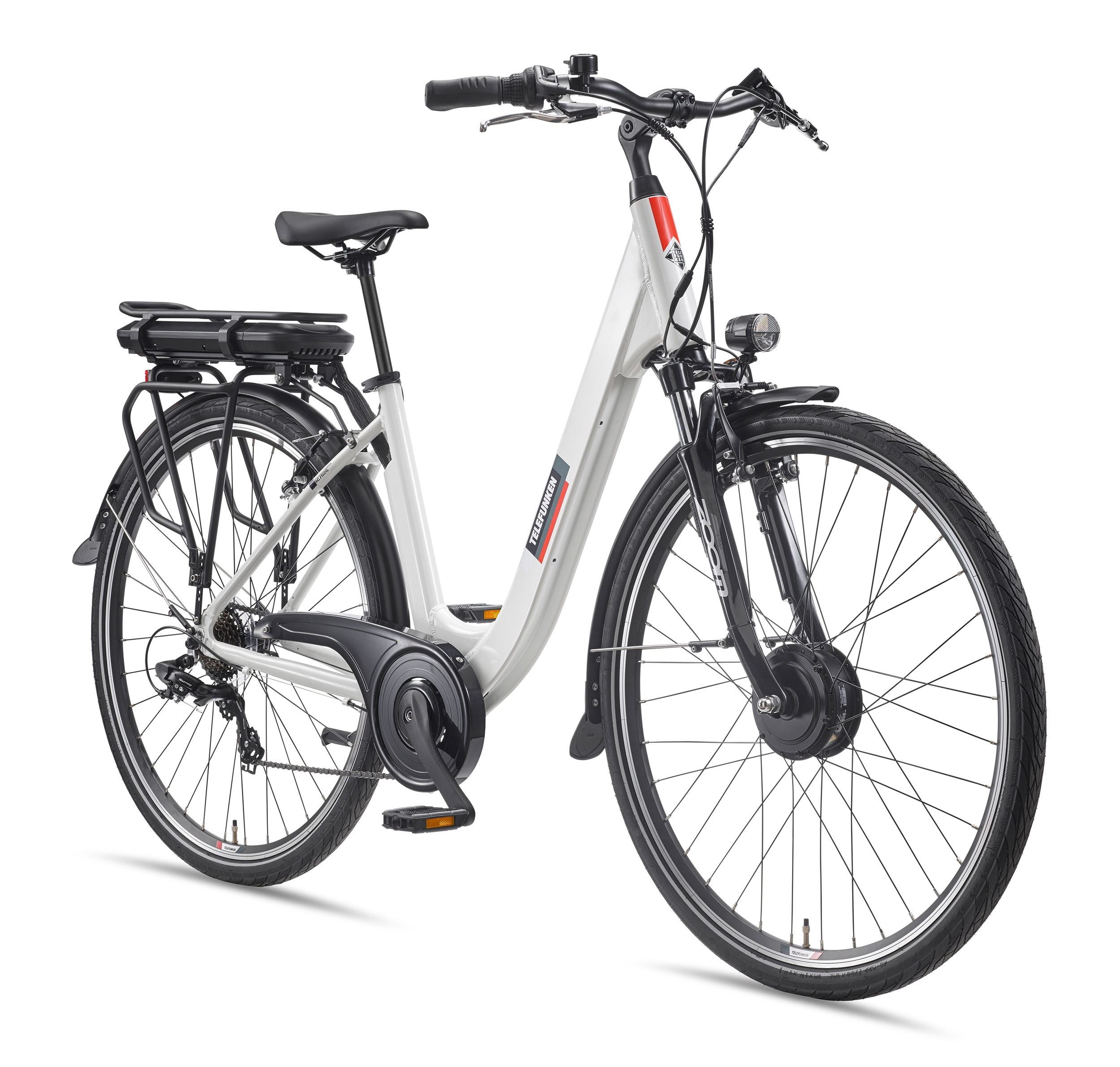 TELEFUNKEN E-Bike Damen 28 Zoll, Elektrofahrrad Frontmotor, 7-Gang Shimano Kettenschaltung, V-Bremsen - RC826 Multitalent - Bild 1