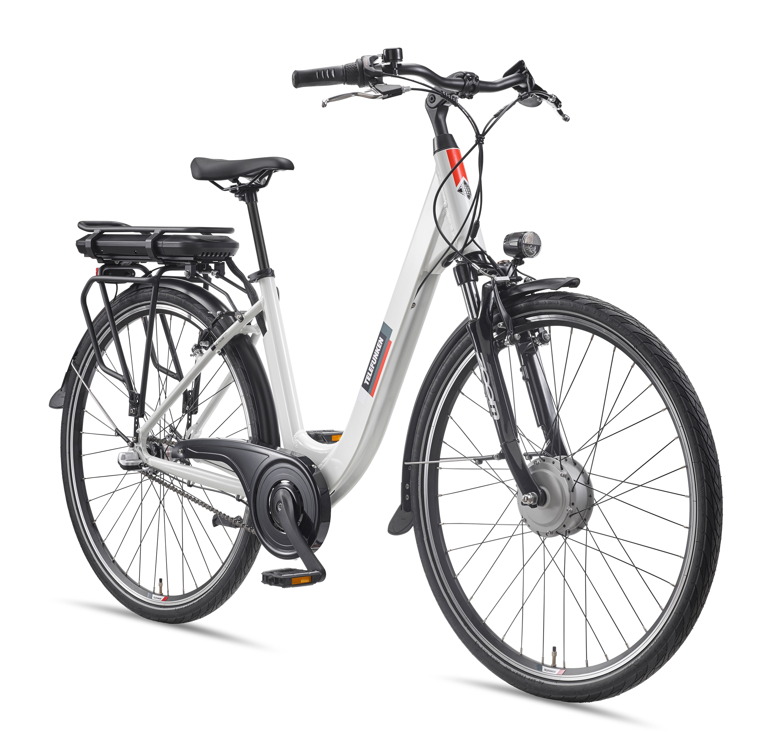 TELEFUNKEN E-Bike Damen 28 Zoll, Elektrofahrrad Frontmotor, 3-Gang Nabenschaltung, V-Bremsen - RC836 Multitalent - Bild 1