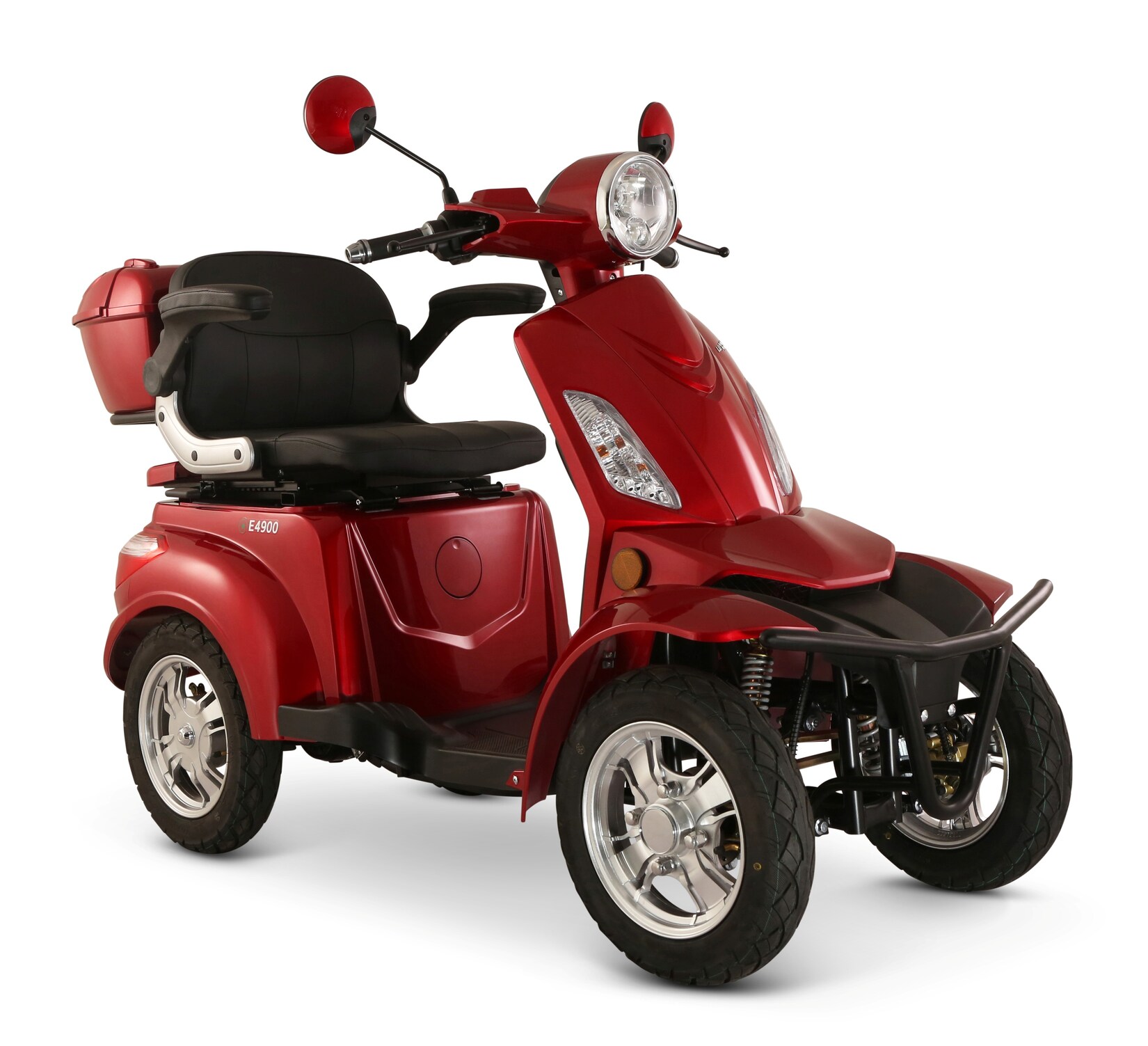 Elektroroller LuXXon E4900 – Elektromobil für Senioren mit 1000 Watt, max. 20 km/h, Reichweite bis zu 41 km, weinrot | 04000420311379