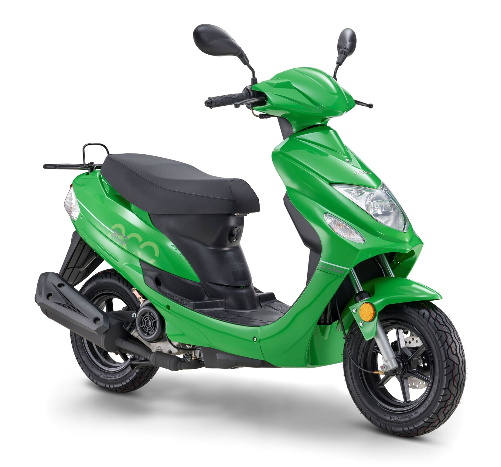 LuXXon Motorroller ECO (45km/h) E5 EFI, grün - 50ccm 4-Takt, 2,2kW/3PS, 1,9l/100km, 10" Reifen, mit Staufach, StVZO