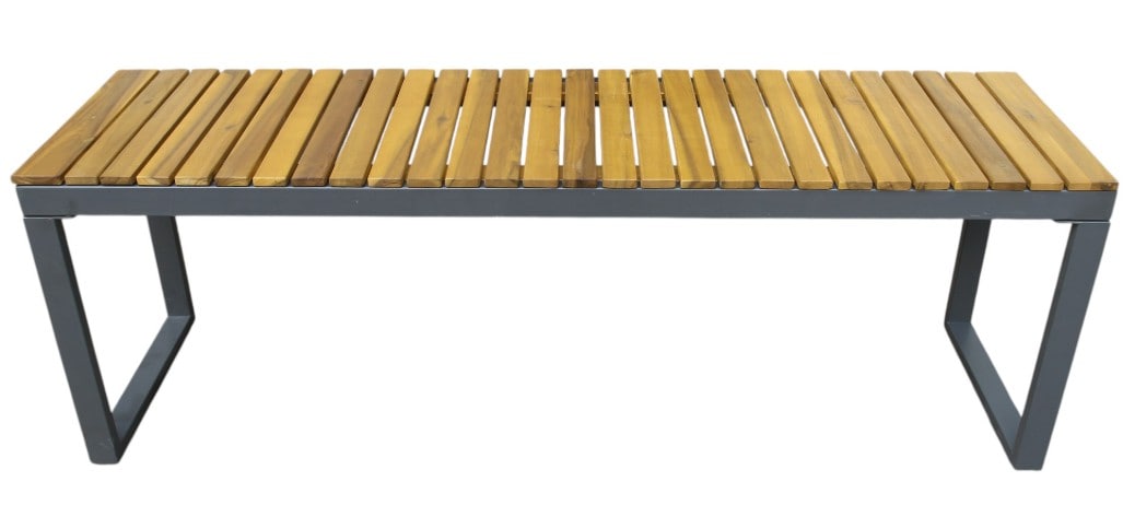 Gartenbank aus Akazienholz, ca. 130 x 35 x 45 cm - Bild 1