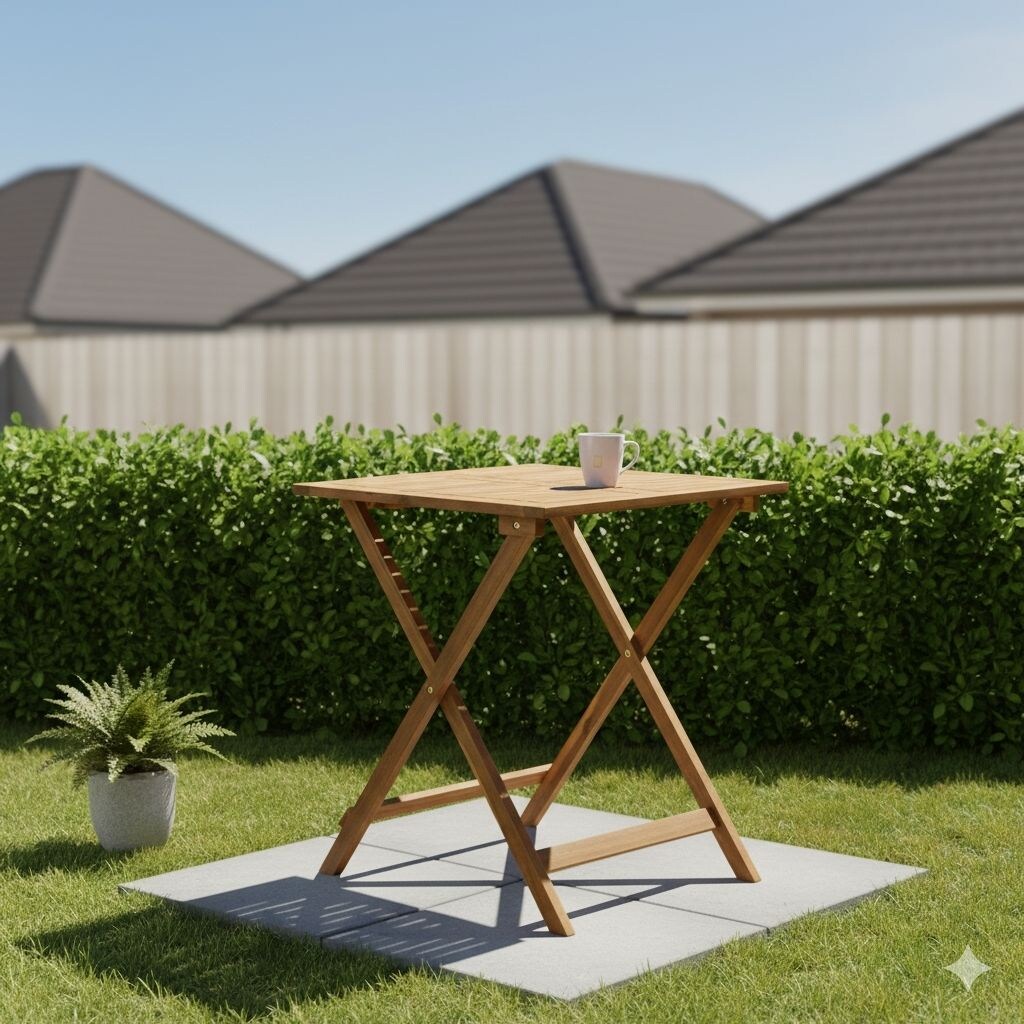 Akazienholz Klapptisch 58 cm FSC