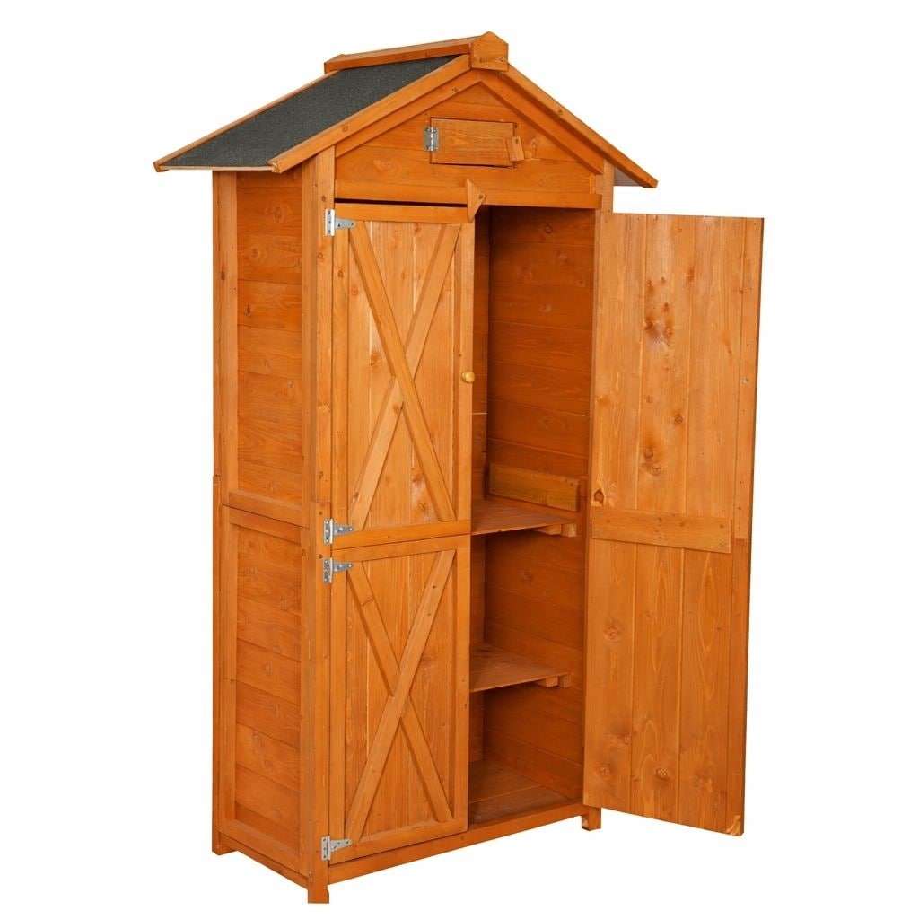 Werkzeugschrank aus Holz, ca. 88 x 45,5 x 168 cm - Braun - Fenster - Bild 1