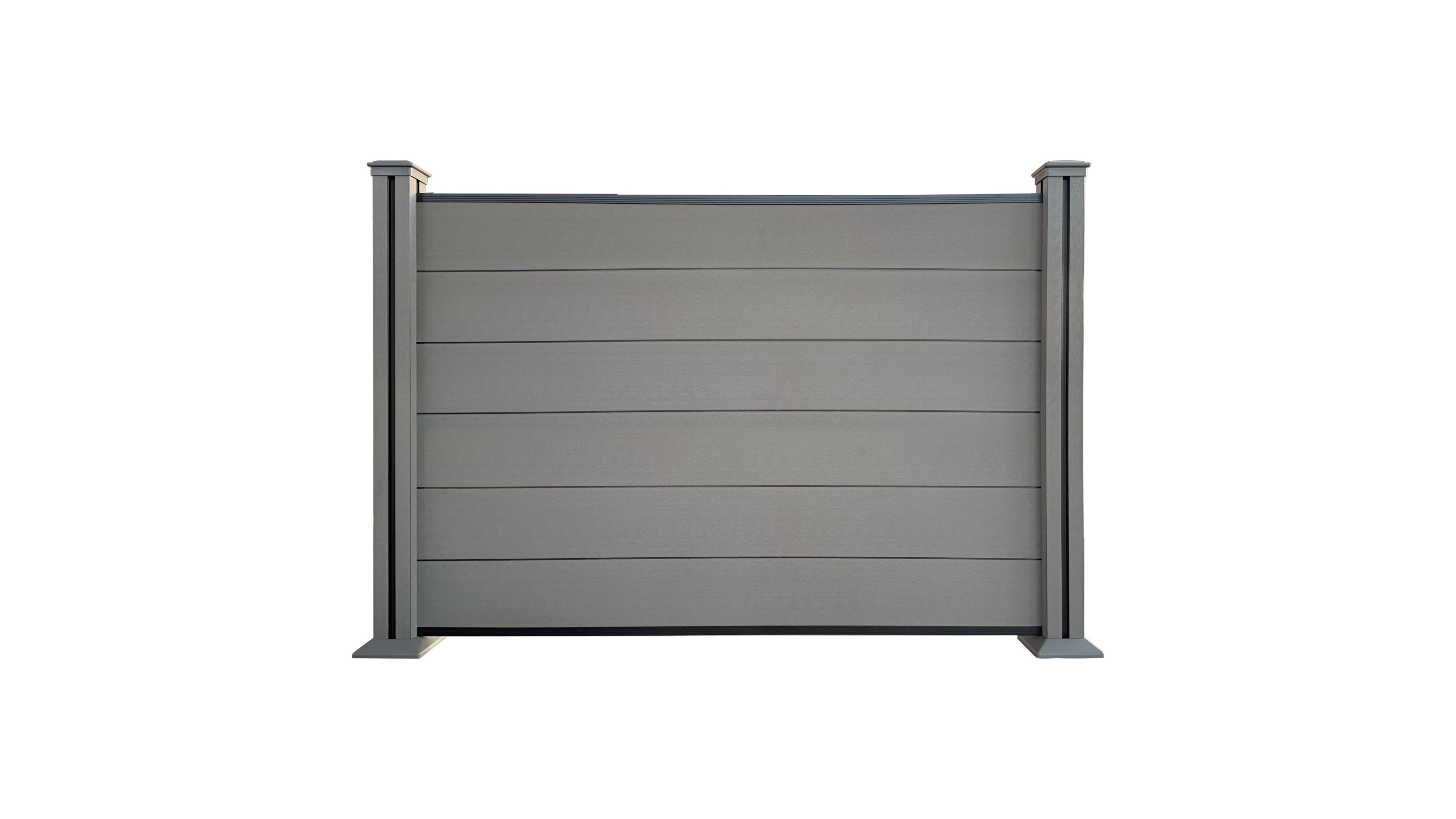 WPC-Sichtschutzzaun Valla - 1x Element + 2x Pfosten - Bild 1