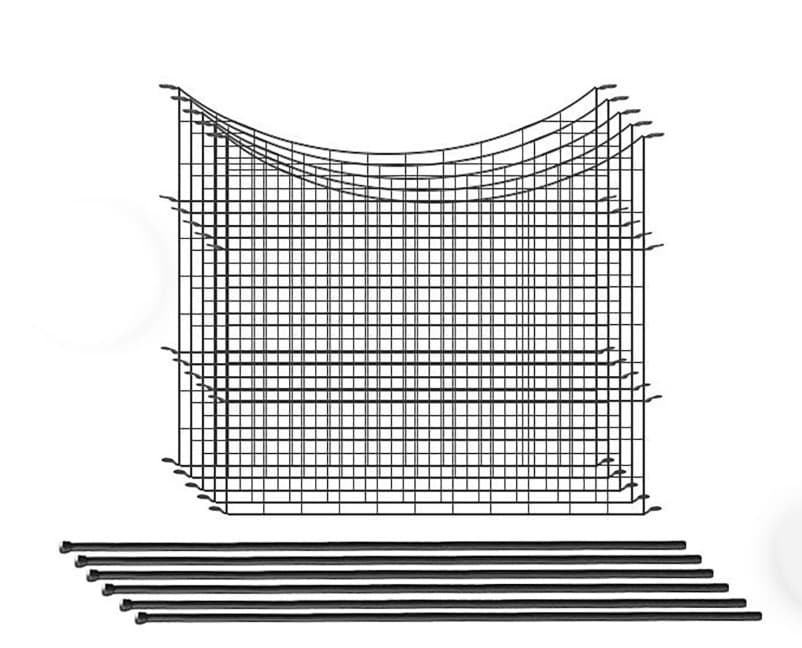 11tlg. Teichzaun Unterbogen, ca. 390 x 52,5 cm - Anthrazit - Bild 1