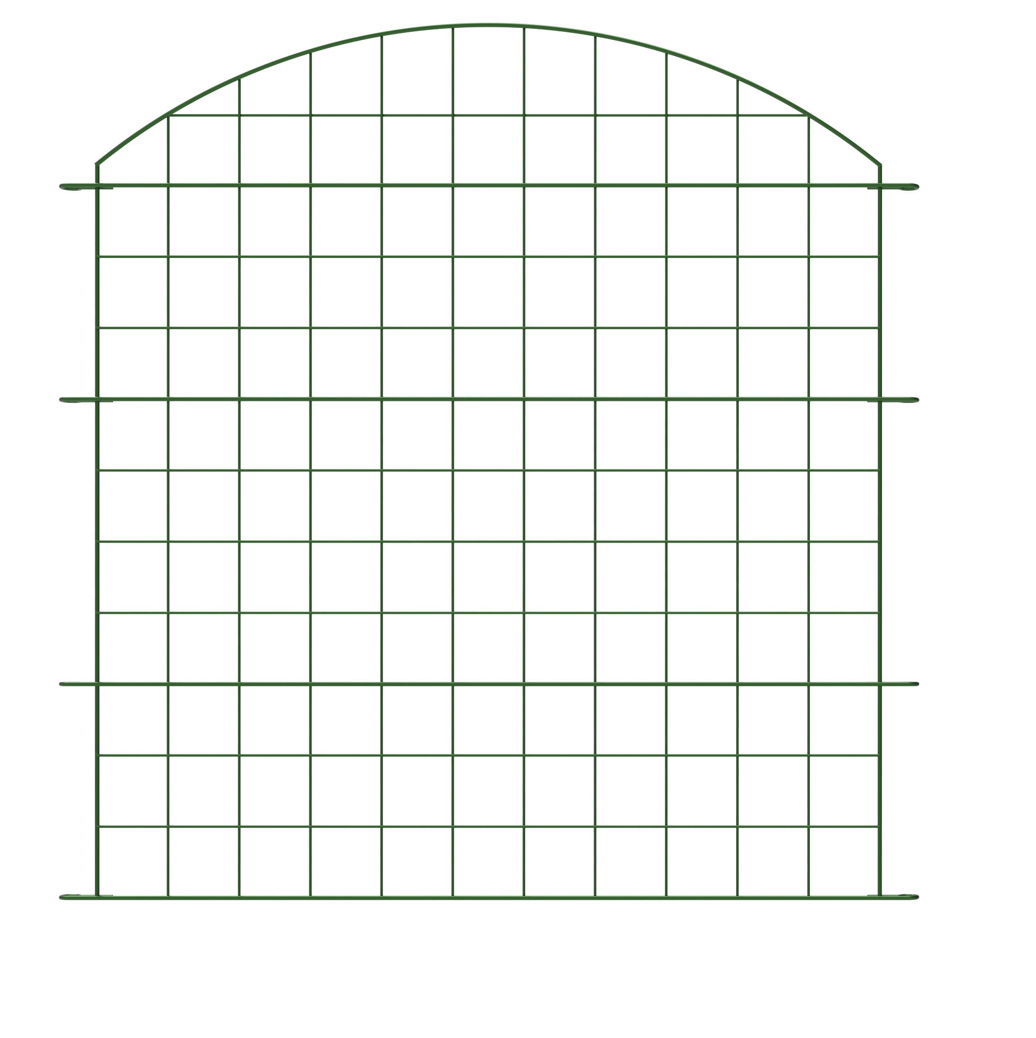 11tlg. Teichzaun Oberbogen, ca. 390 x 78,5 cm - Dunkelgr&uuml;n - Bild 1