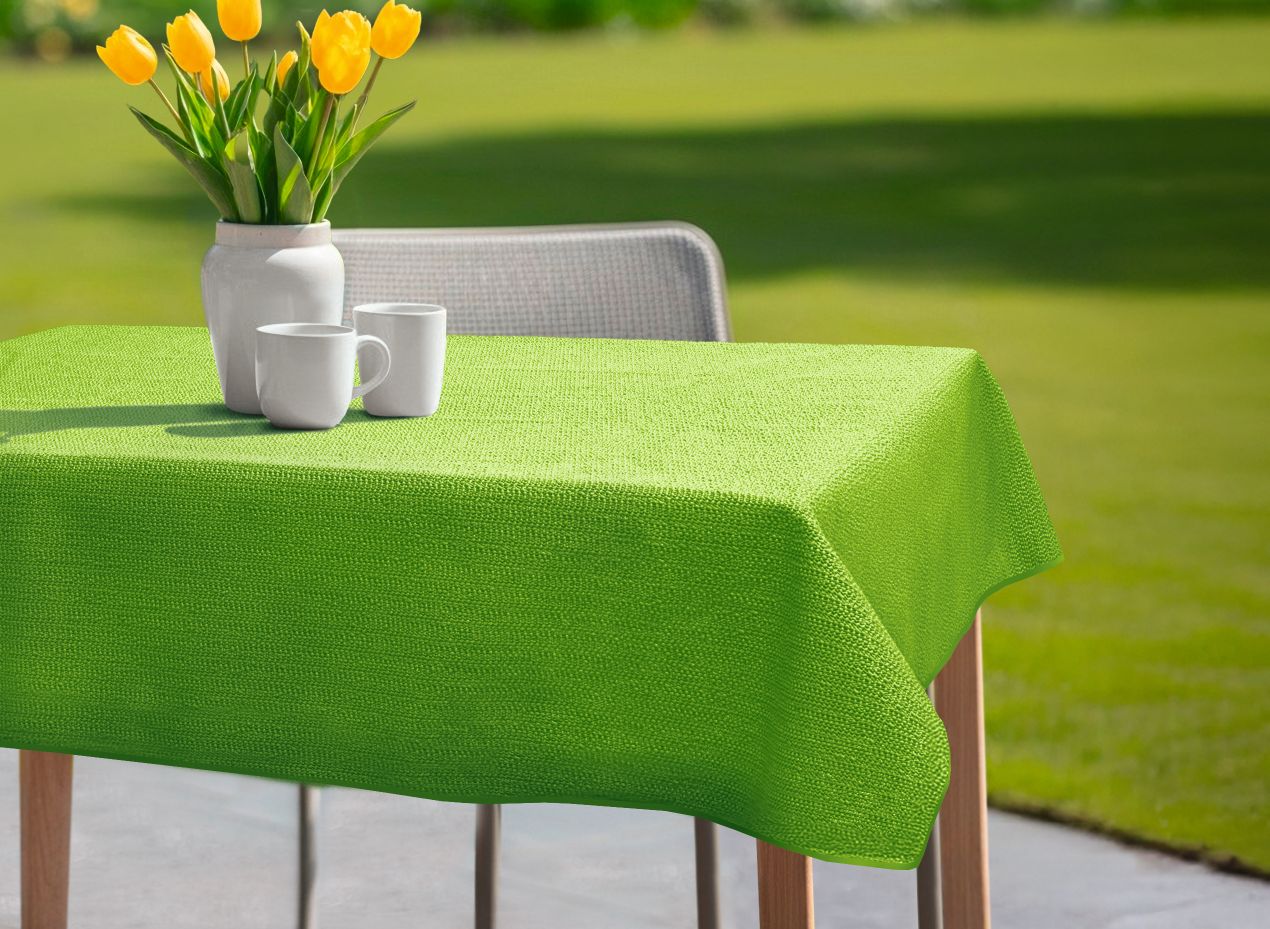 Weichschaumtischdecke, hellgr&uuml;n mit Fransen 130x180cm - Bild 1