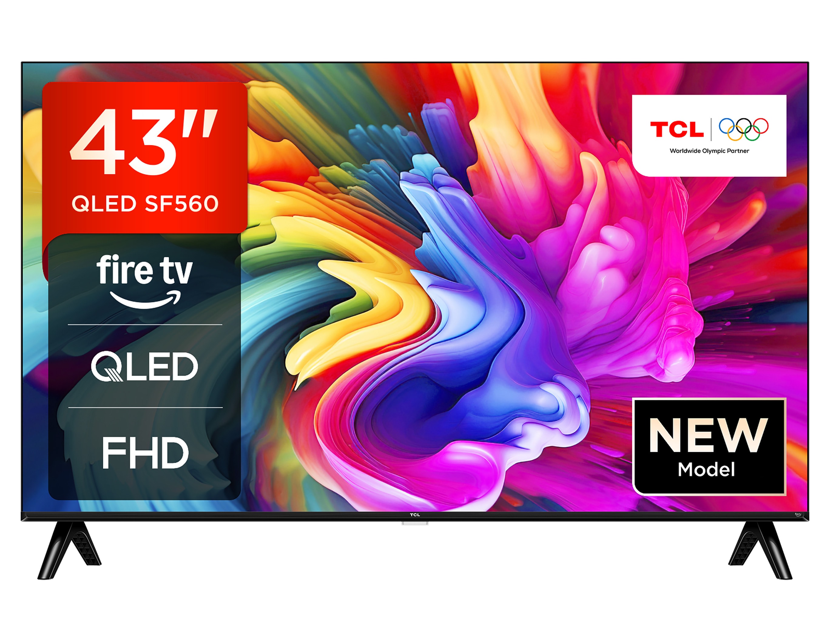 TCL 43 Zoll QLED 43SF560 Fernseher Fire TV - HDR Smart TV rahmenlos mit Full HD, Triple-Tuner und Alexa Sprachsteuerung - Bild 1