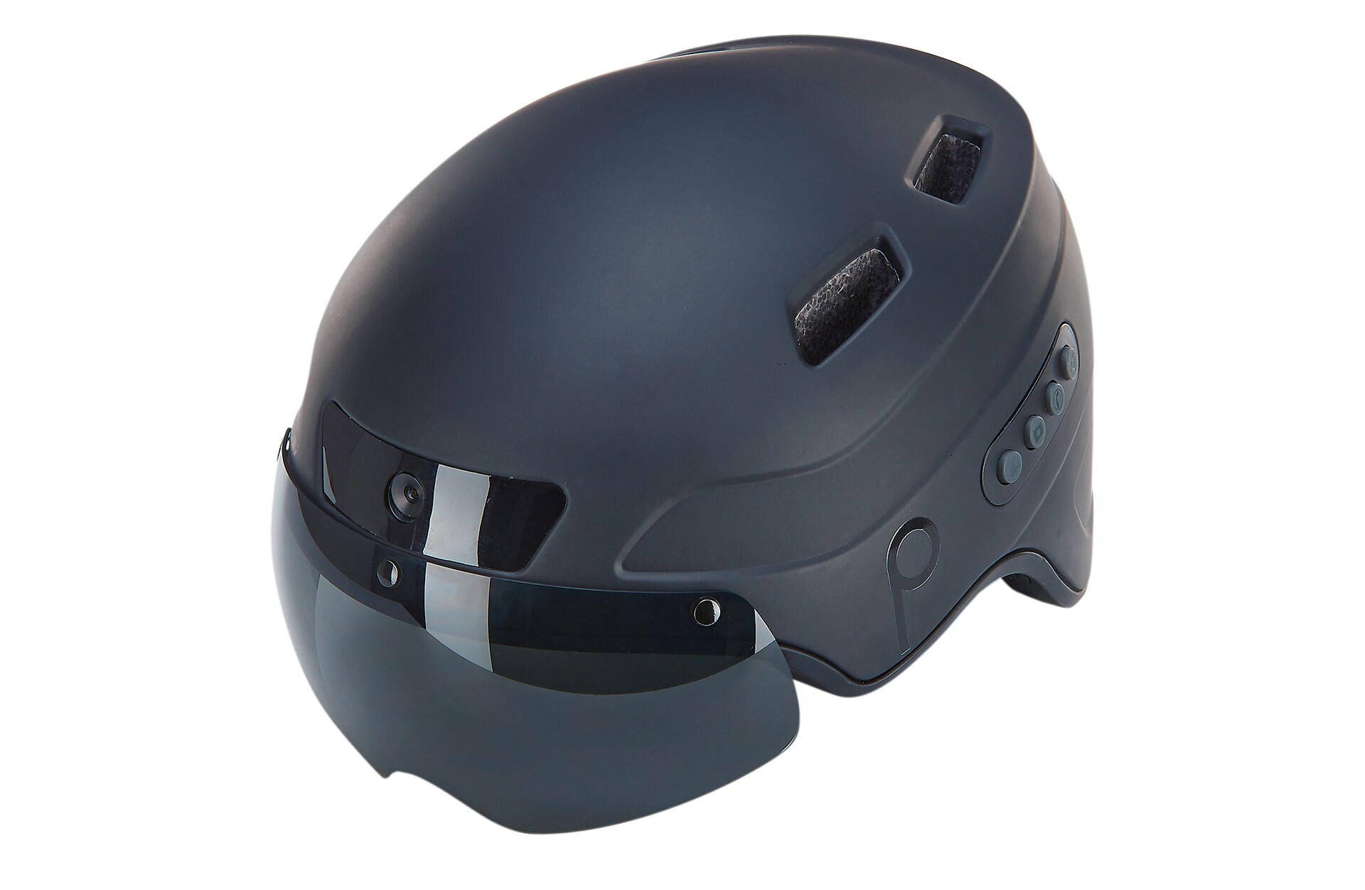 Smart Helm INMOLD, Full-HD Kamera, Bluetooth 4.0, Blinker, LED, Farbe: schwarz  55-58cm - Bild 1