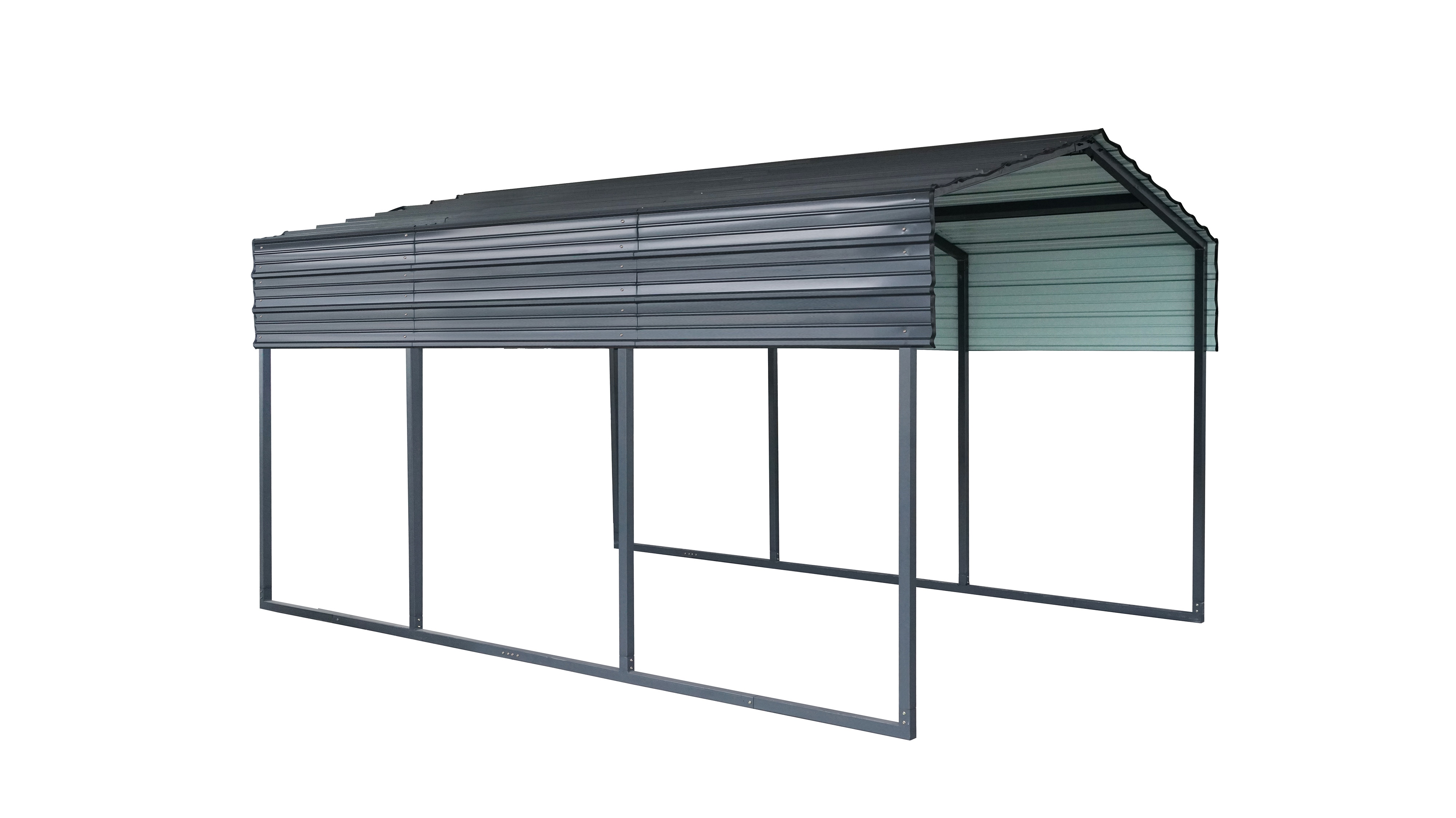 Westmann Carport Kopenhagen S Grau | 451x305x253cm - Bild 1