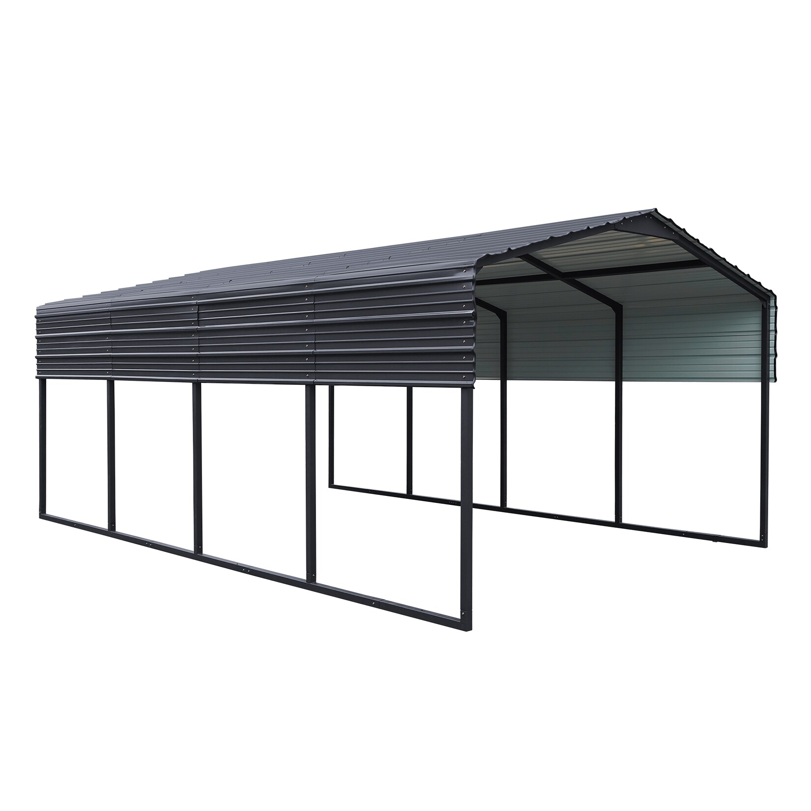 Carport Kopenhagen M Grau   596x366x261cm