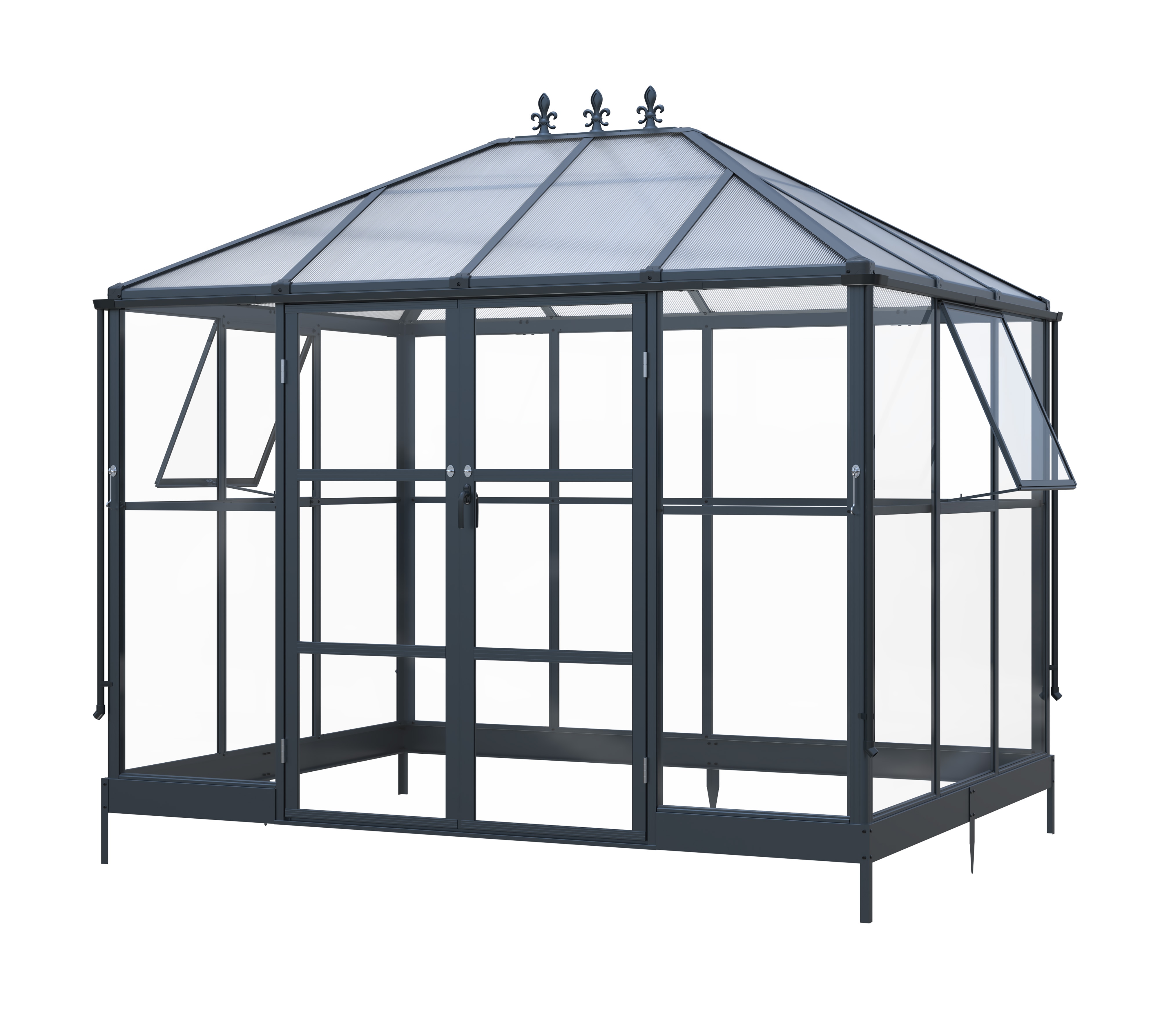 Westmann Gew&auml;chshaus Suprema M Schwarz | 215x284x243cm - Bild 1