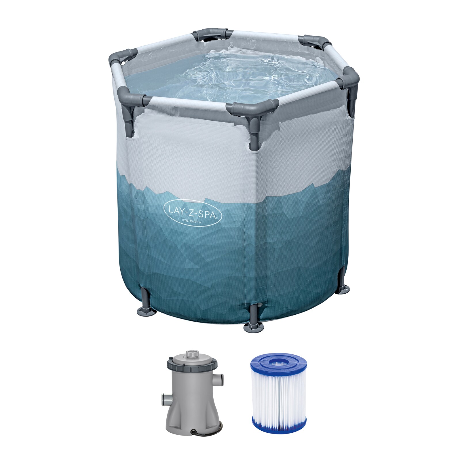 ® LAY-Z-SPA® Eisbad Glacial Dip™ mit Filterpumpe Ø 90 x 80 cm, rund