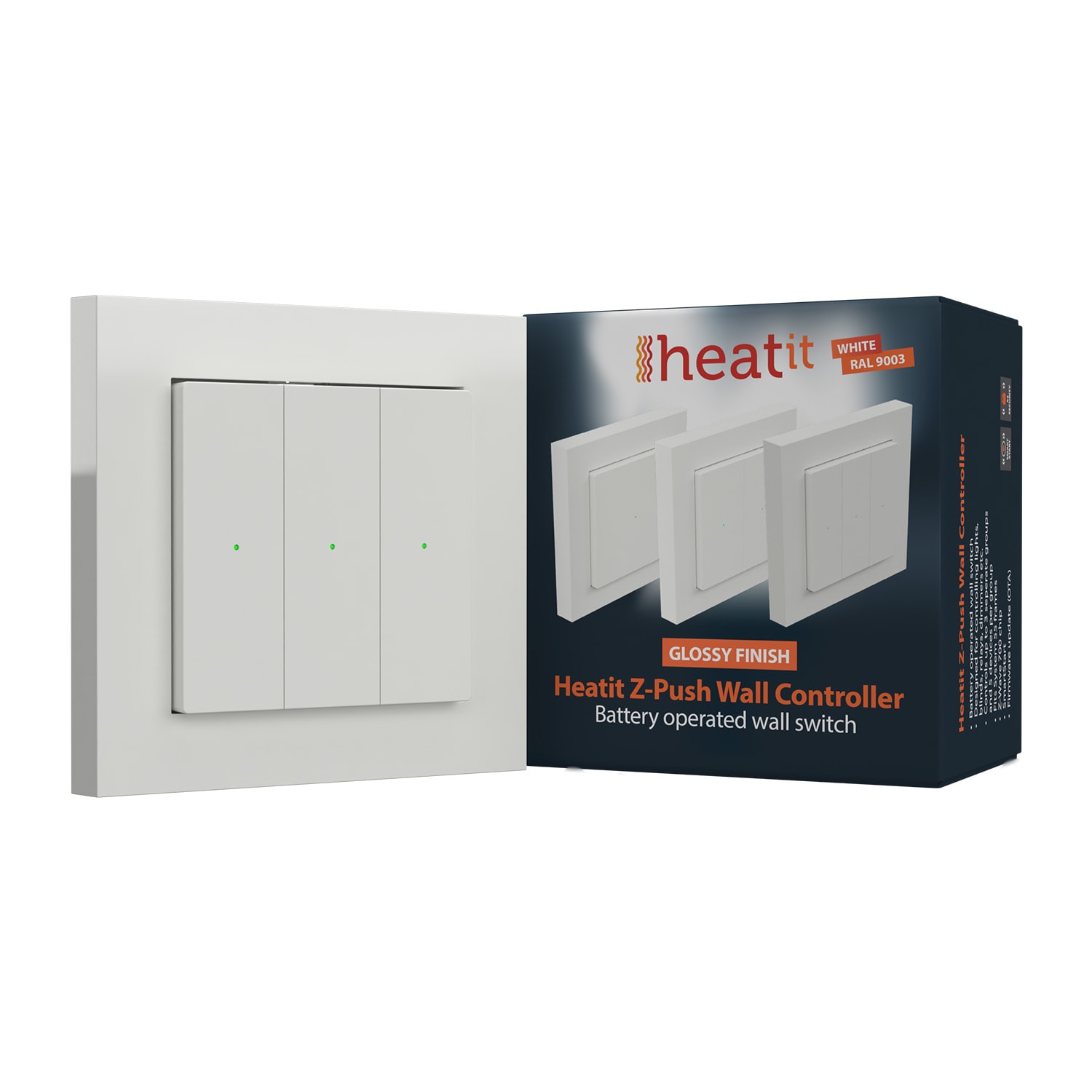 Heatit Z-Push Wall Controller Z-Wave 700er Serie - Bild 1