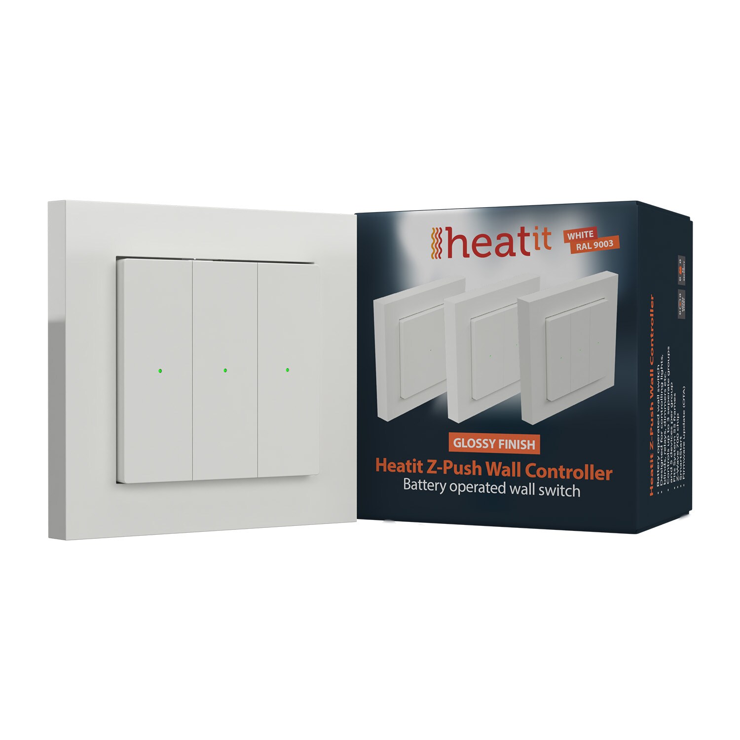 Heatit Z-Push Wall Controller Z-Wave 700er Serie