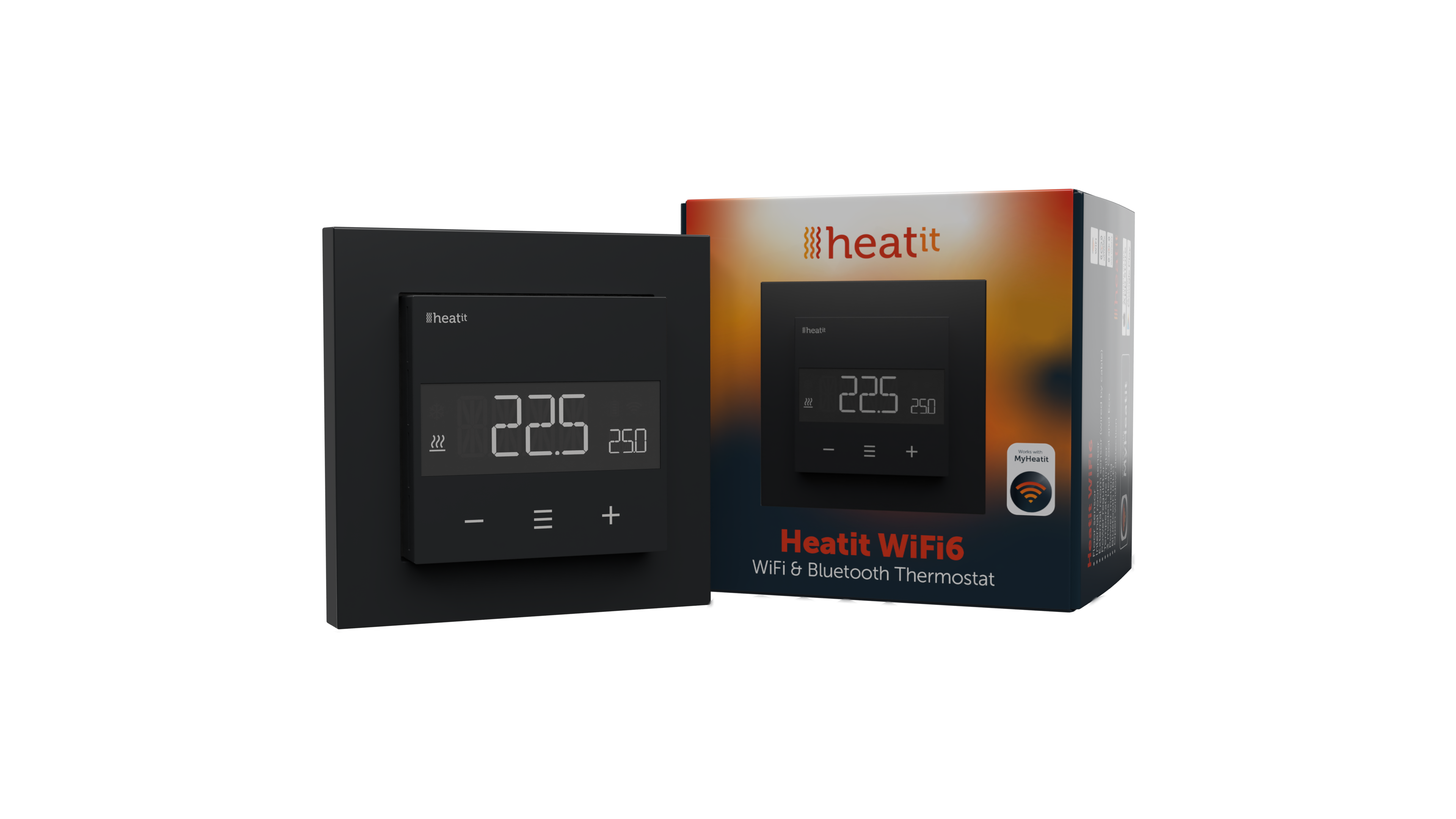 Heatit WiFi6 Thermostat (Schwarz Matt) - Bild 1