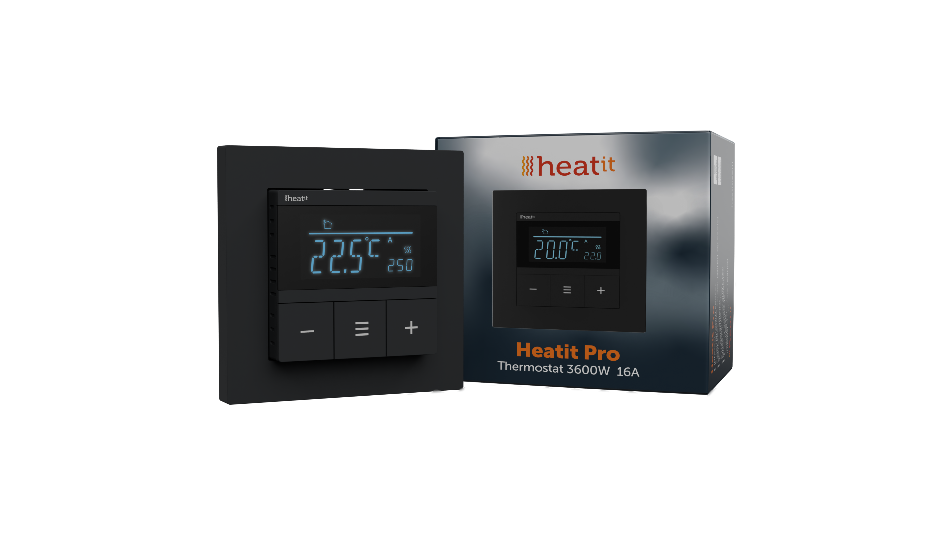 Heatit Pro Thermostat (Schwarz Matt) - Bild 1