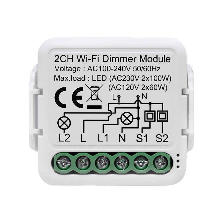 Netplus 2-channel Triac Dimmer WLAN Dimmer 2-Kanal SmartLife oder Tuya Smart App - Bild 1