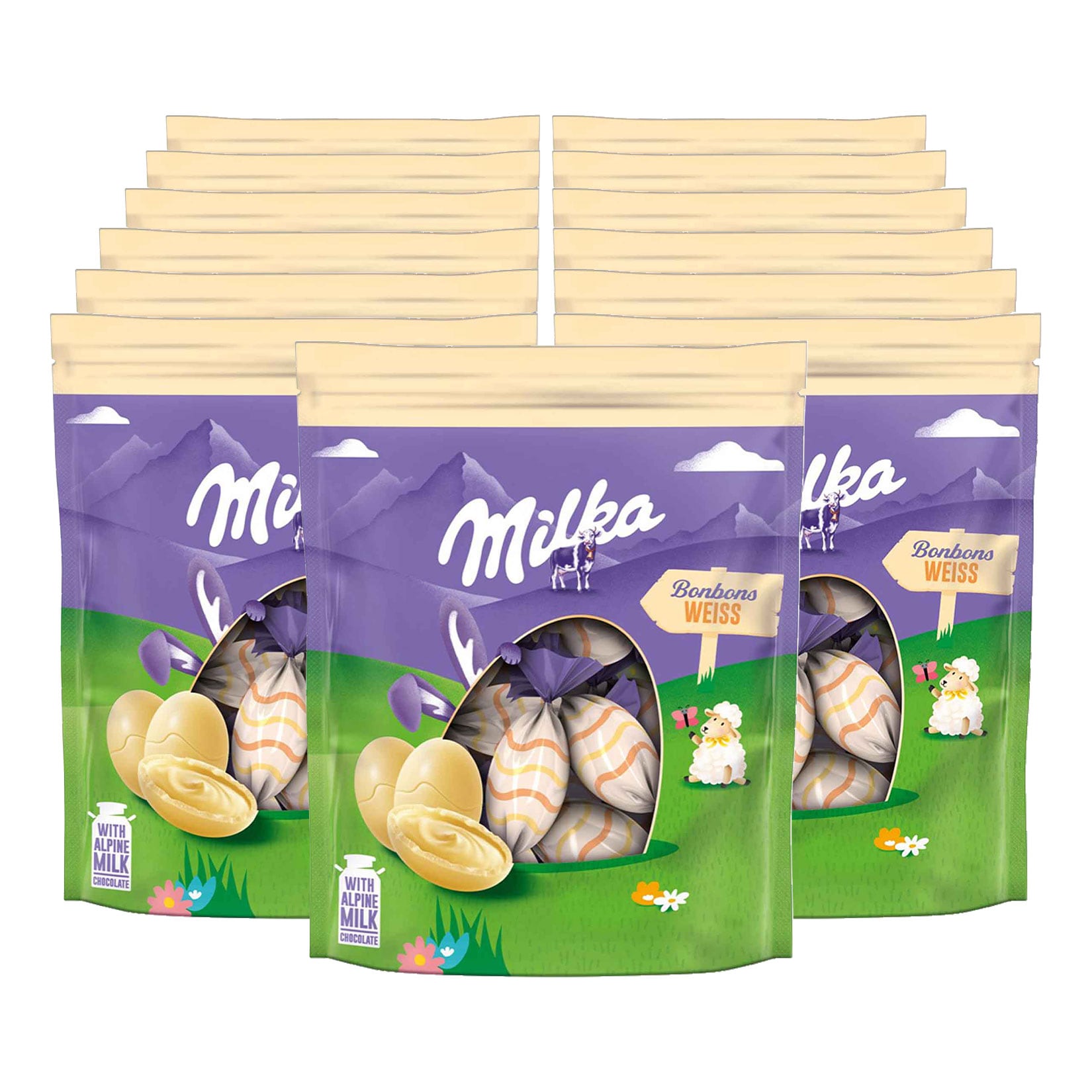 Milka Bonbons weiss 90 g, 13er Pack - Bild 1