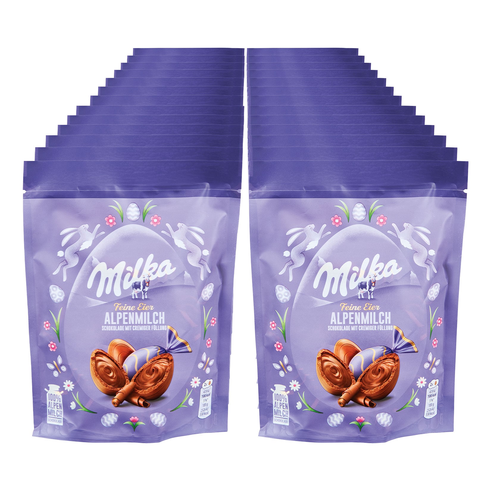 Milka Feine Schoko Eier Alpenmilch 90 g, 26er Pack - Bild 1