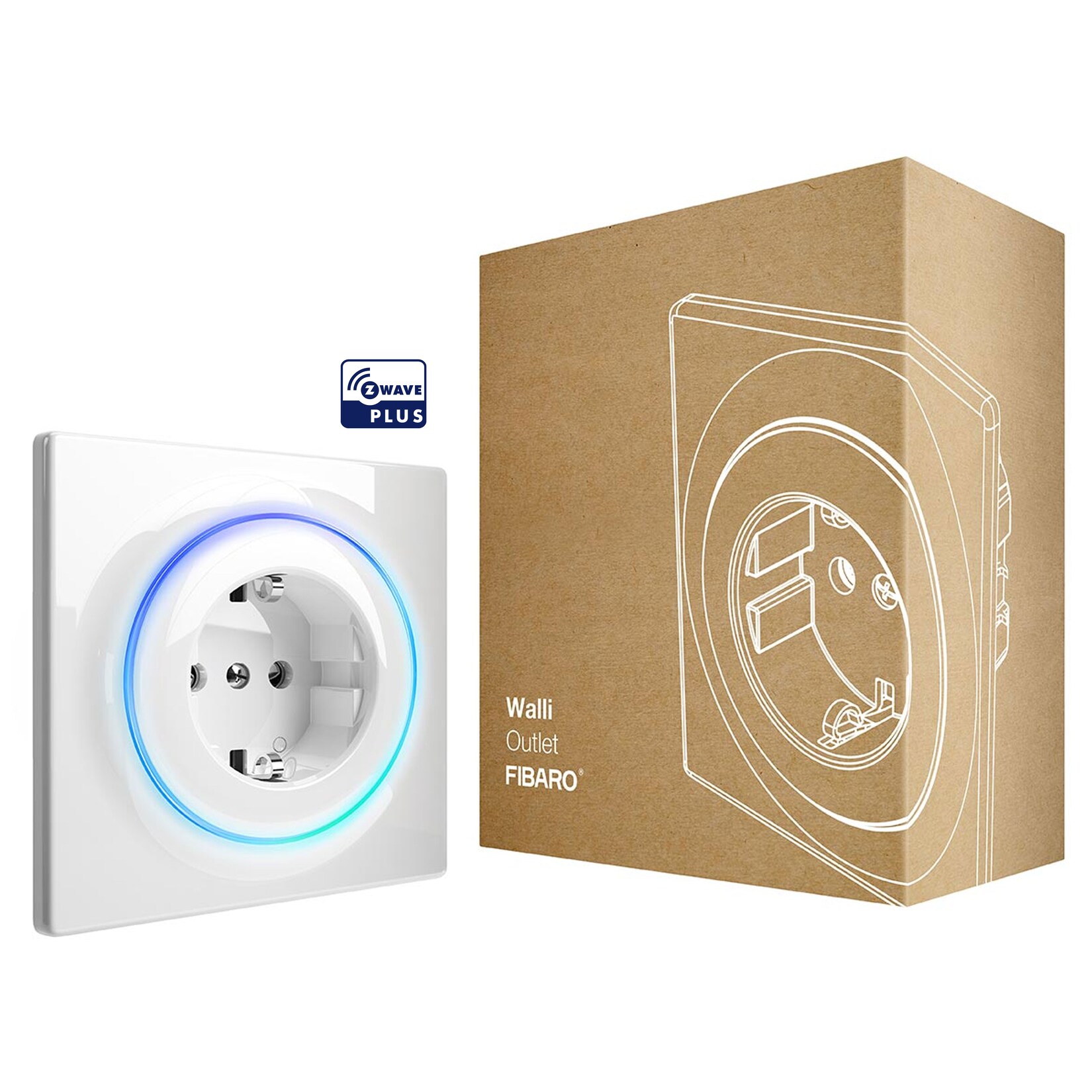 FIBARO Walli Outlet Typ F (Weiß)